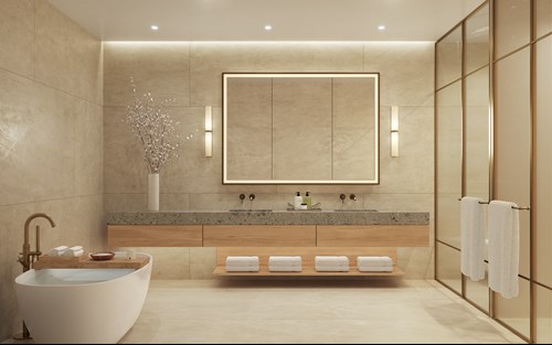 The Residences at Shell Bay - Bathroom (rendering)