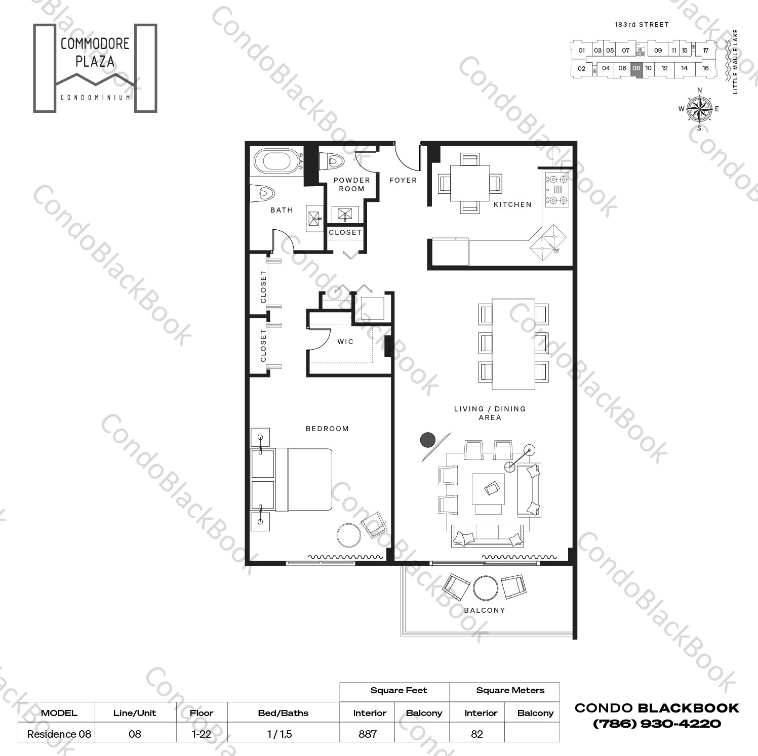 Commodore Plaza Unit 1708 Condo in Aventura CondoBlackBook