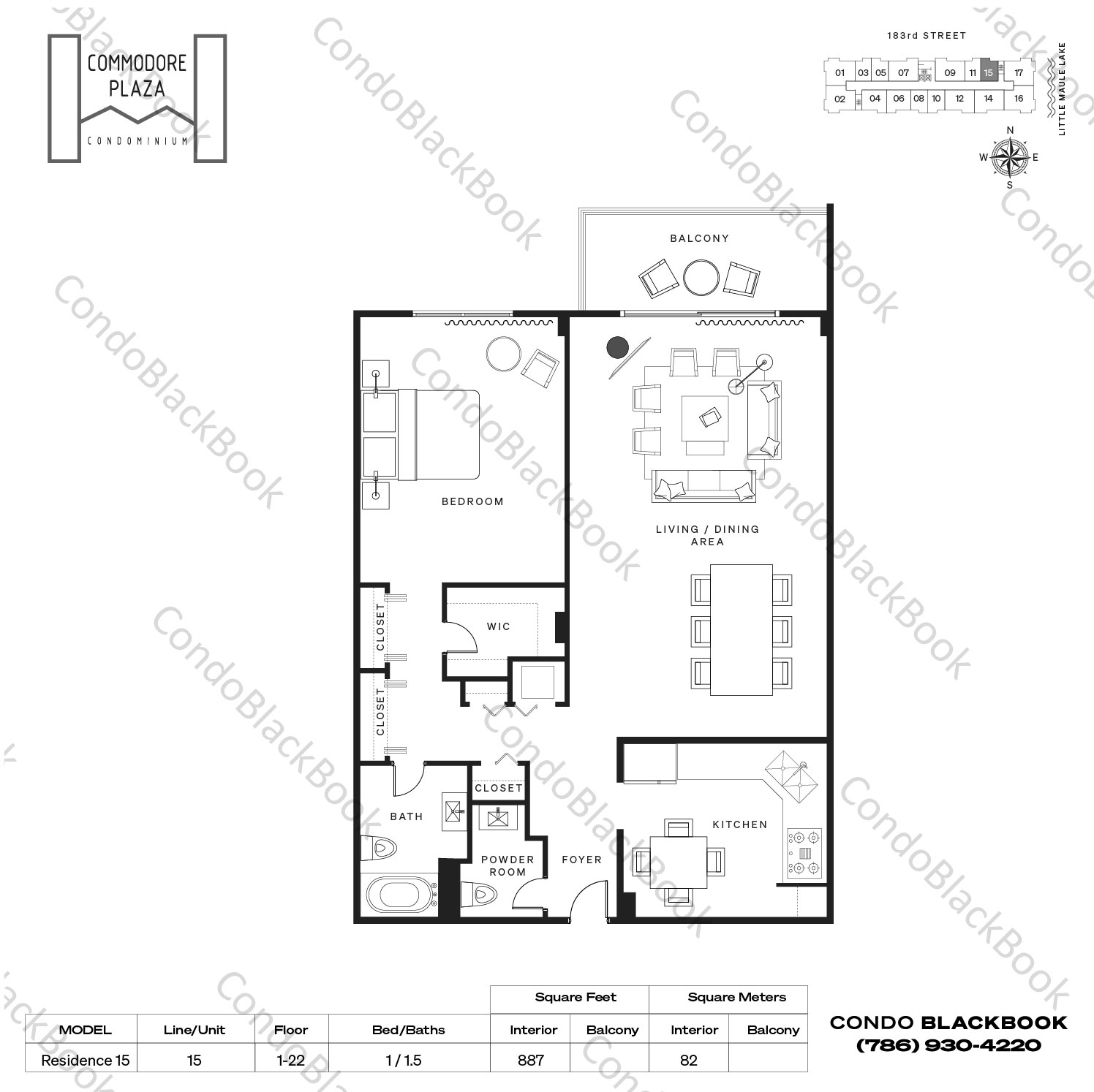 Commodore Plaza Unit 1815 Condo for Sale in Aventura CondoBlackBook