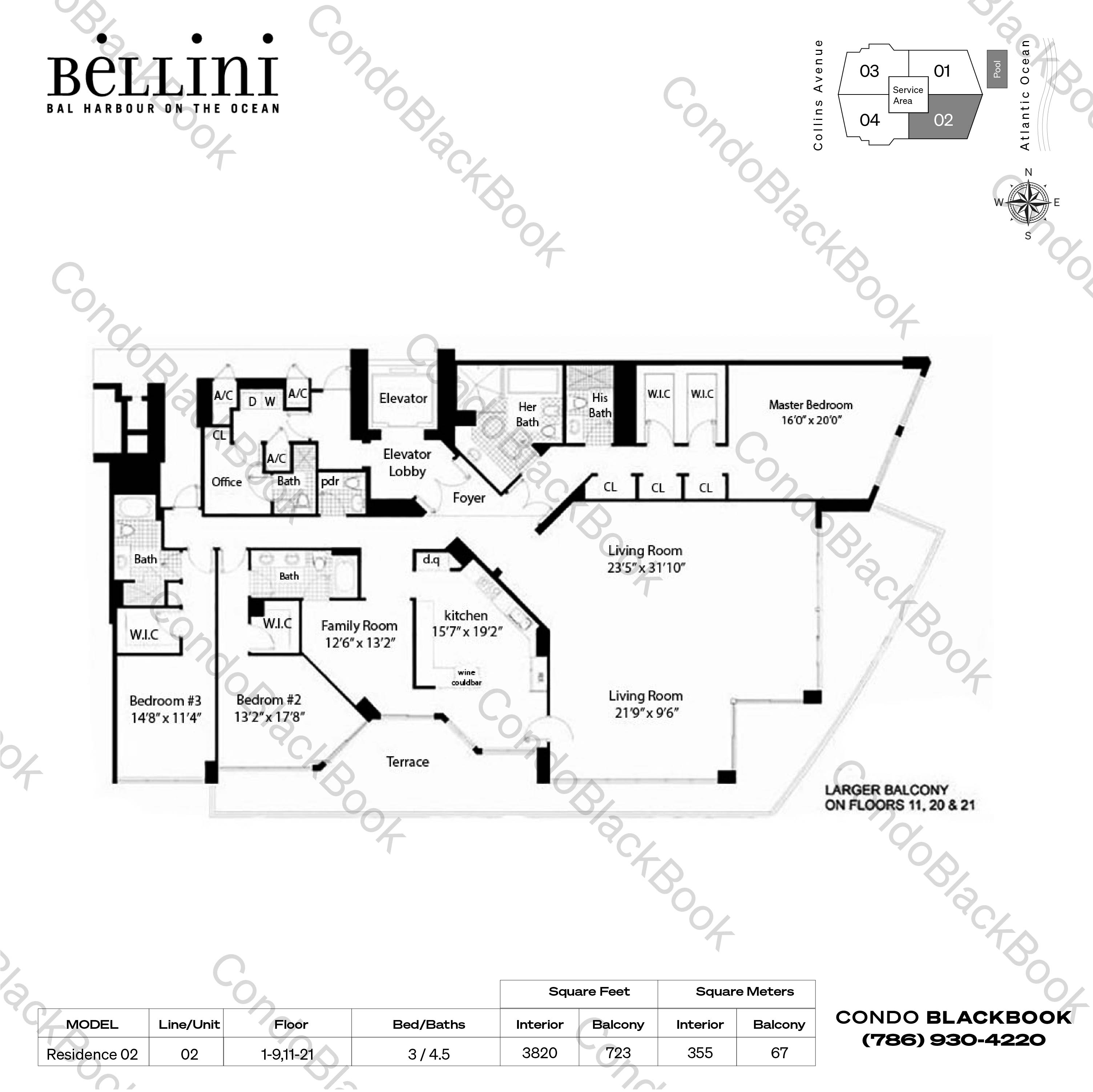 Bellini Unit 702 Condo in Bal Harbour CondoBlackBook