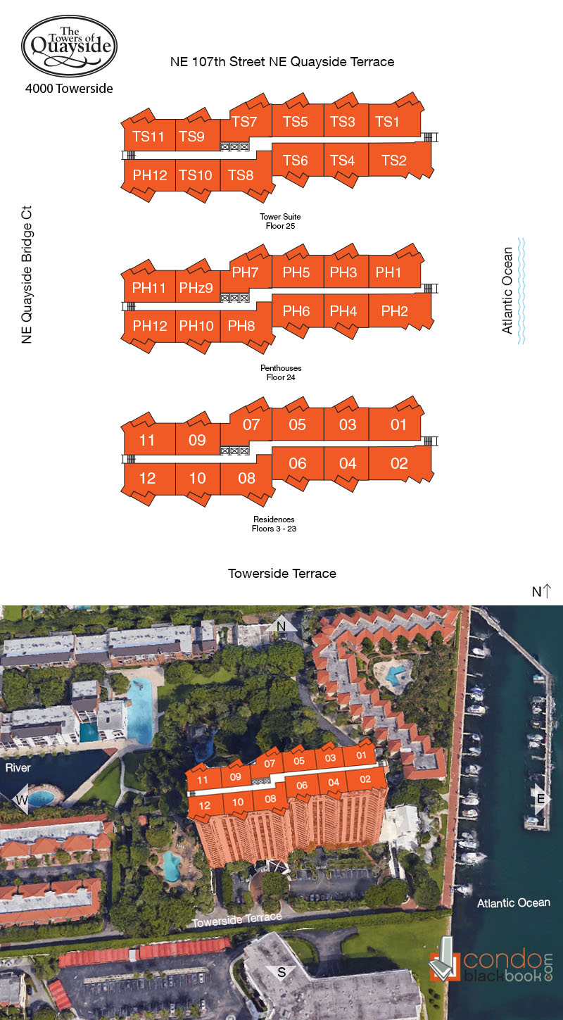Towers of Quayside Condo #4 Floor Plans