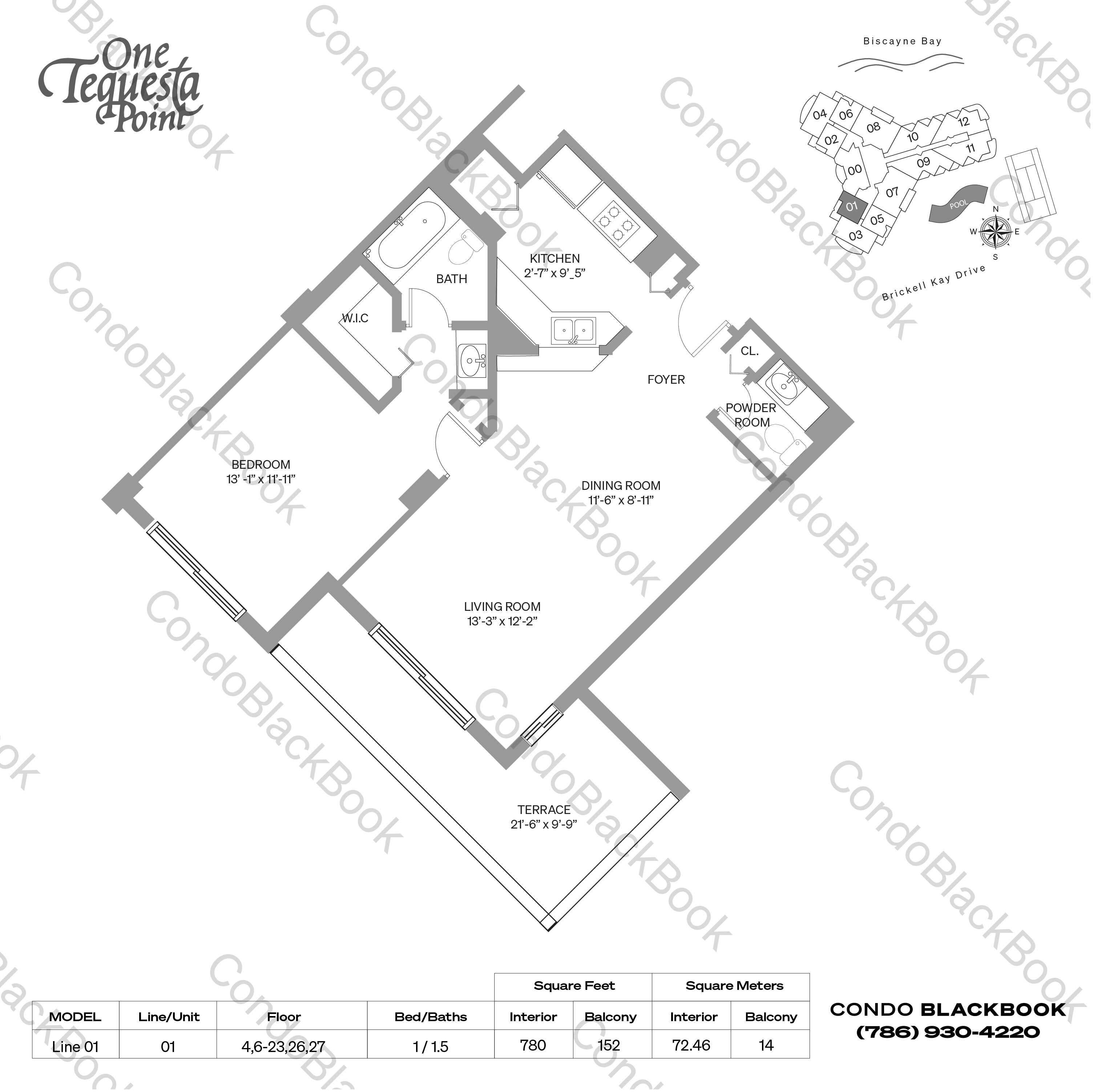 One Tequesta Point Unit 601 Condo for Rent in Brickell Key Miami
