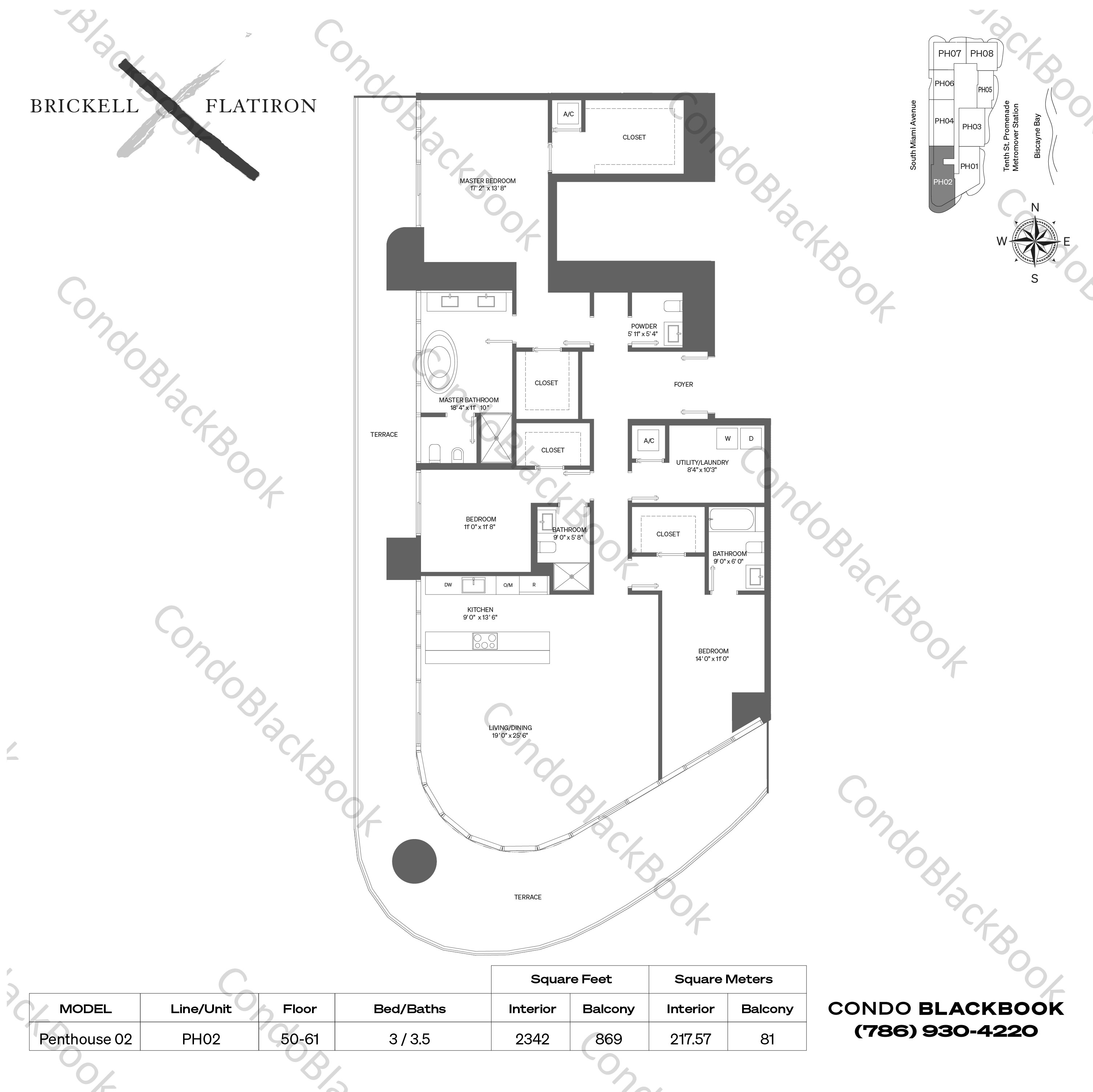 Brickell Flatiron Unit PH5002 Condo in Brickell Miami Condos
