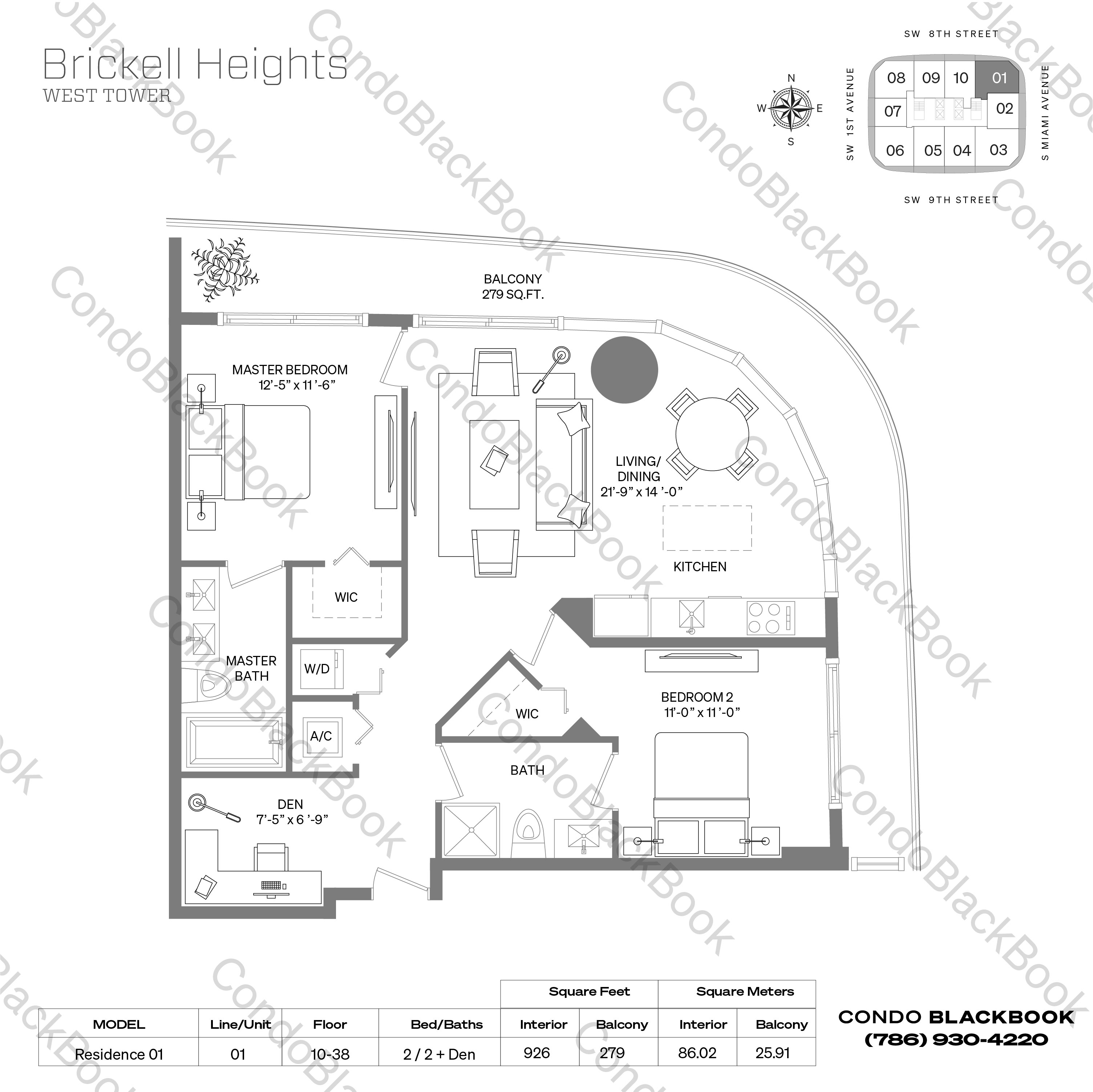 Brickell Heights West Tower Unit 2001 Condo in Brickell Miami Condos