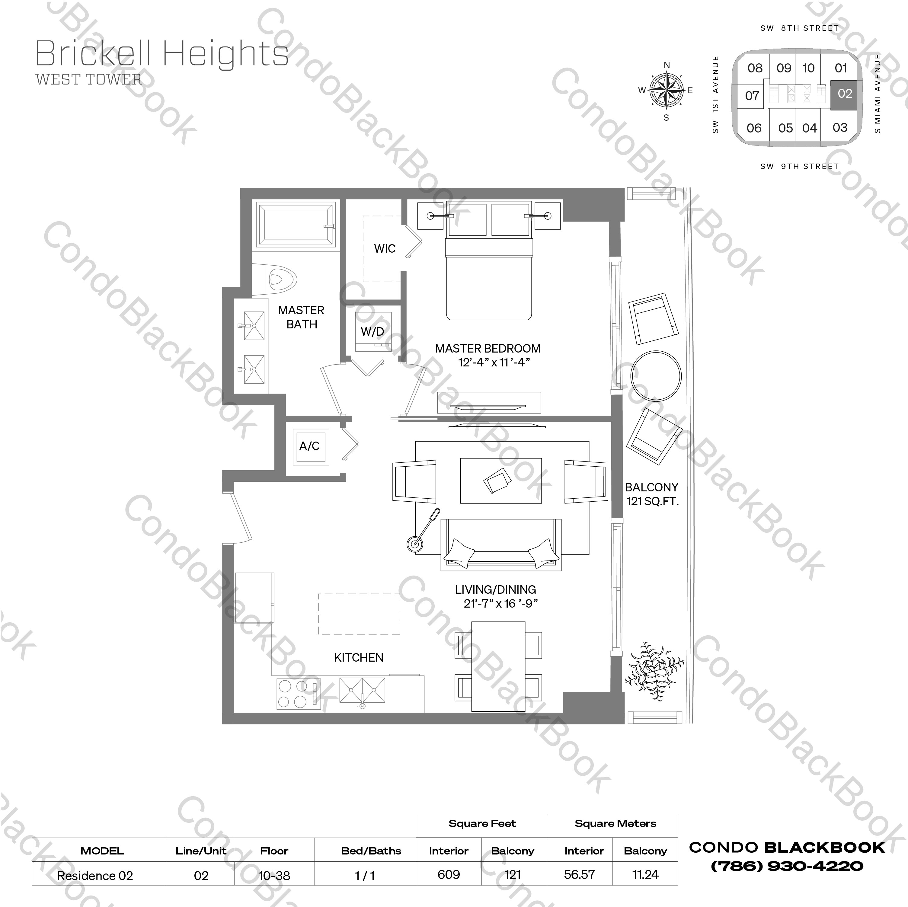 Brickell Heights West Tower Unit #2702 Condo in Brickell - Miami Condos ...