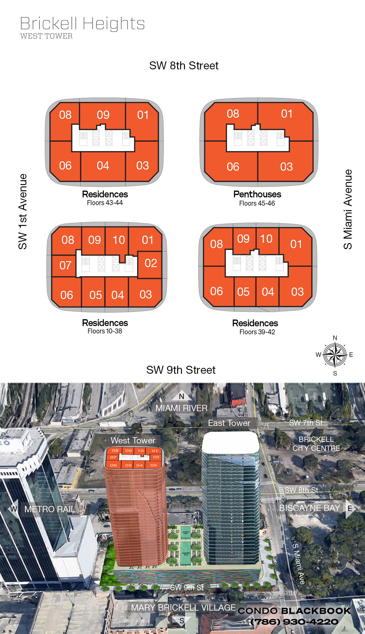 Brickell Heights West Tower Floor Plans