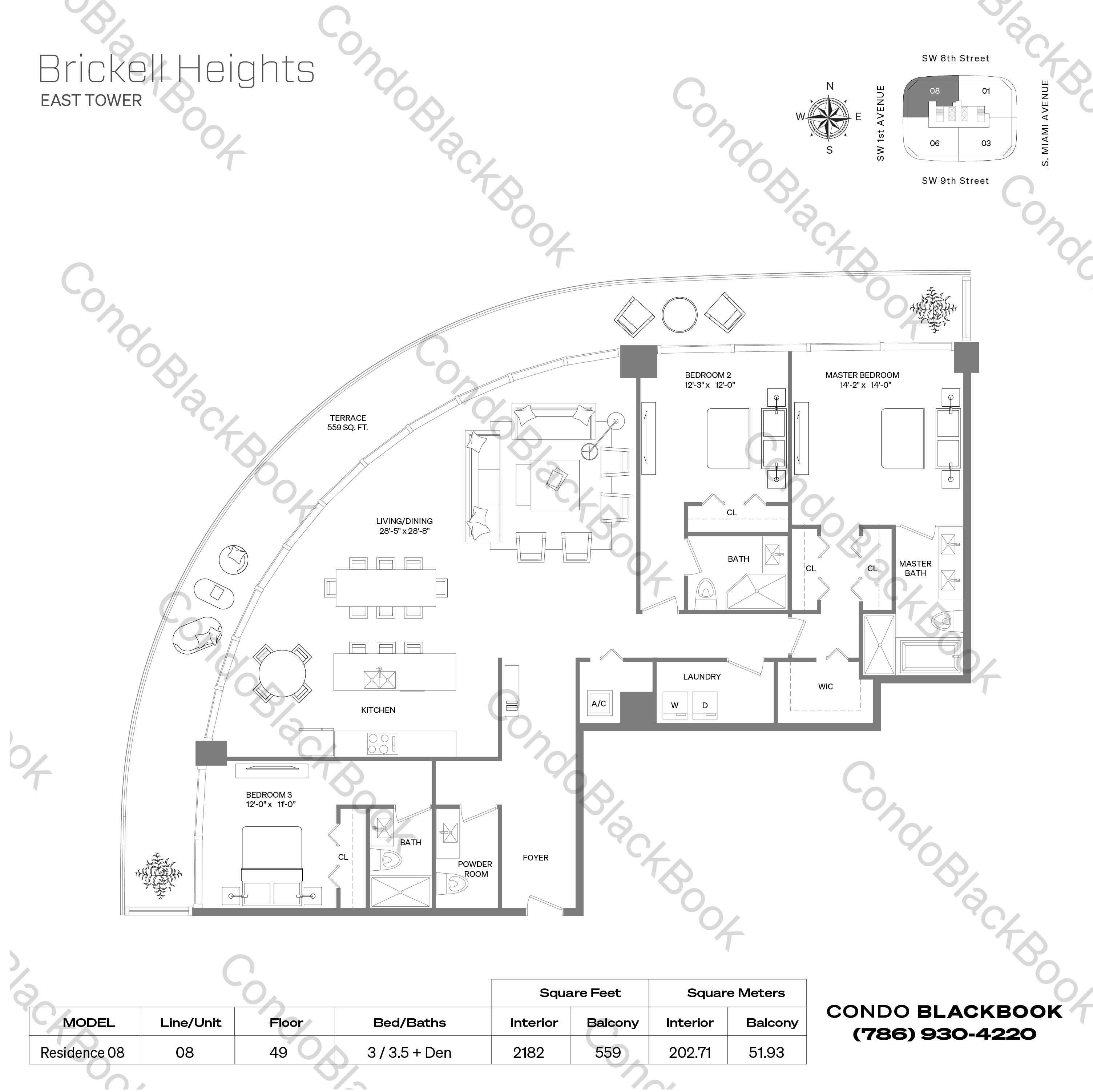 Brickell Heights East Tower Unit PH4908 Condo in Brickell Miami
