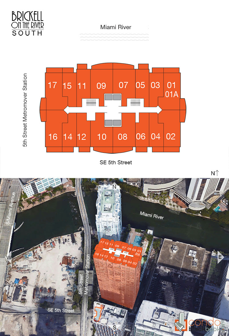 Brickell on the River South Floor Plans