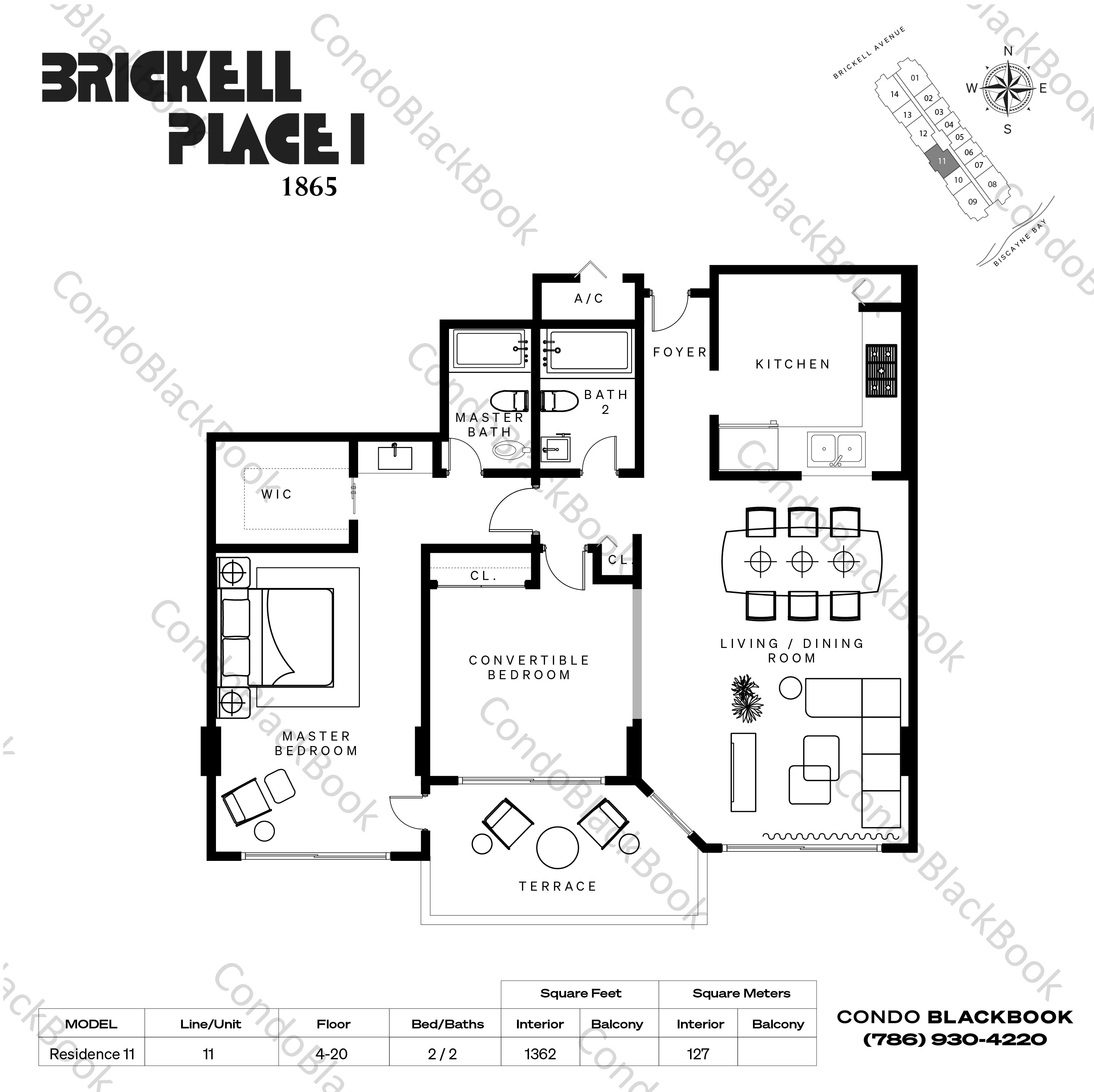 Brickell Place A Unit #B1911 Condo in Brickell - Miami Condos ...
