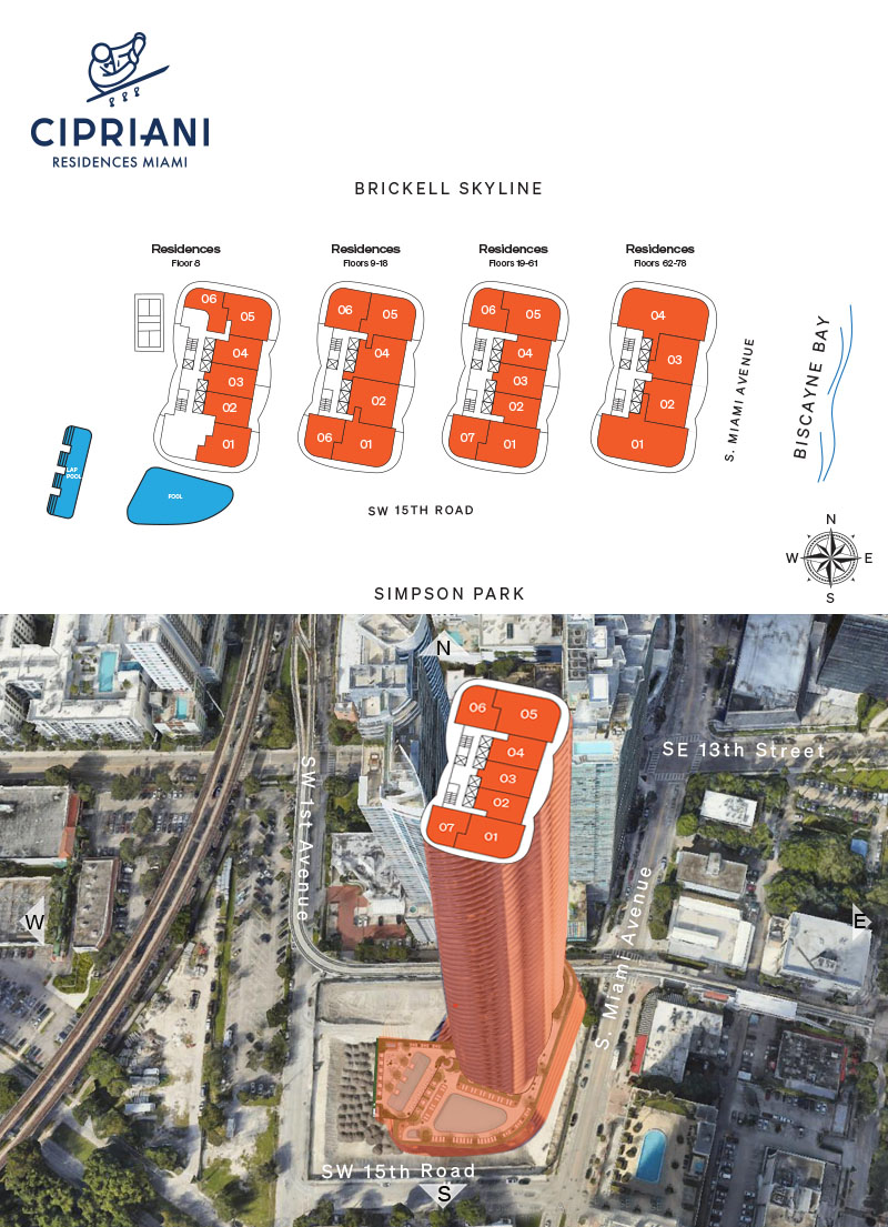 Cipriani Residences Miami Floor Plans