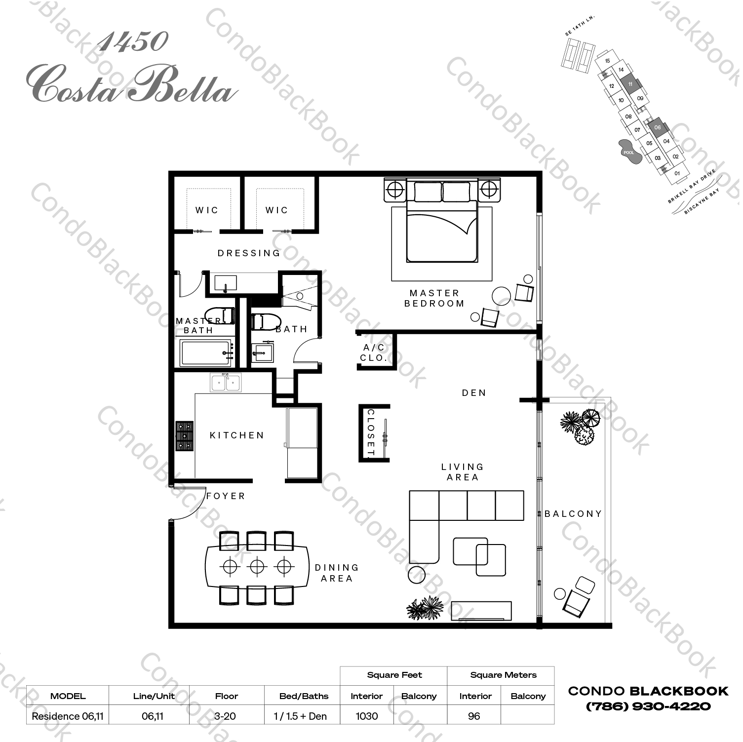 Costa Bella Unit 711 Condo in Brickell Miami Condos CondoBlackBook