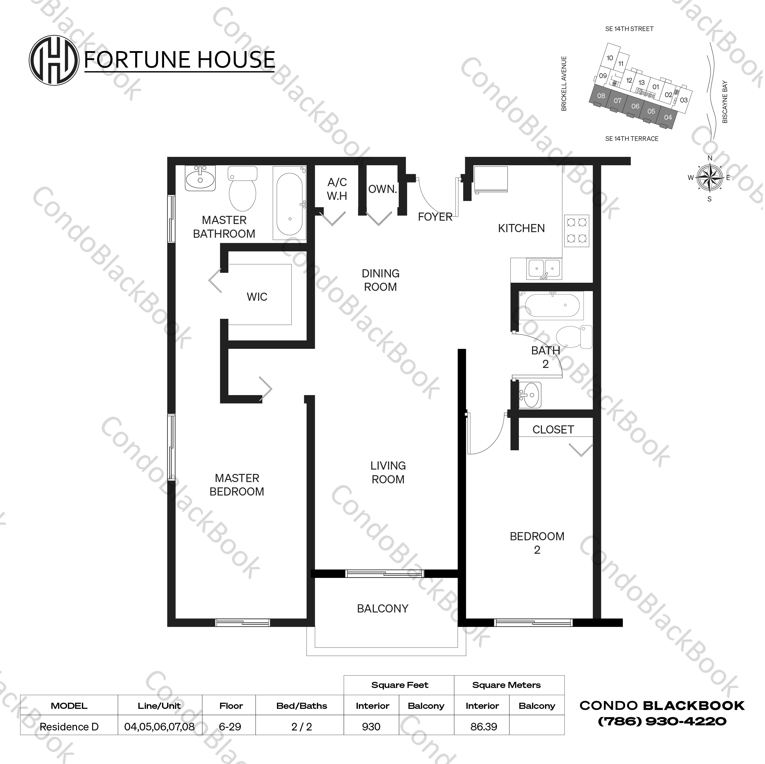 Fortune House Unit #1806 Condo in Brickell - Miami Condos | CondoBlackBook