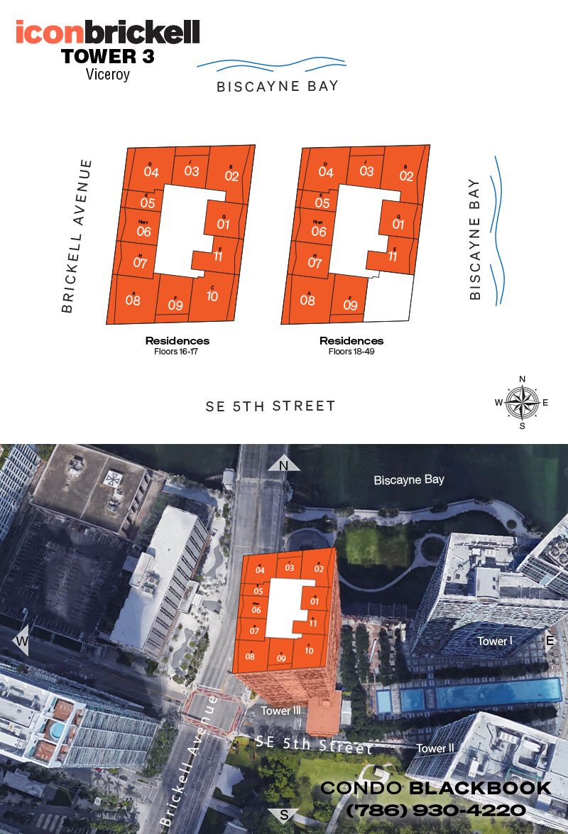 Icon Brickell III (W Miami) Floor Plans