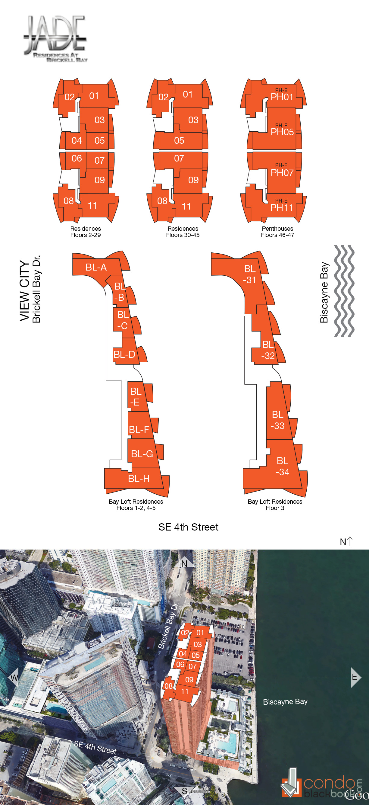 Jade Brickell Floor Plans
