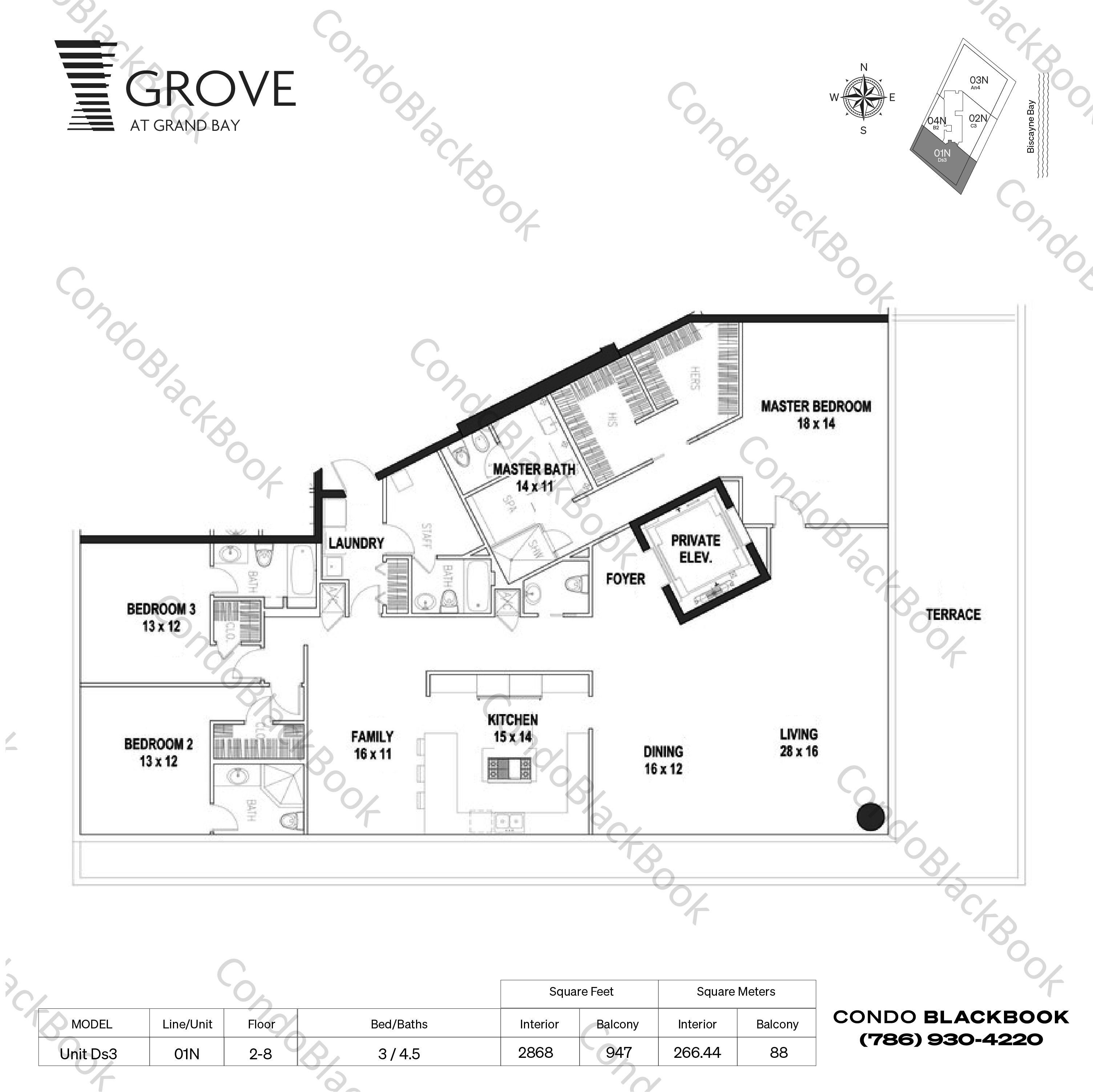 Grove at Grand Bay Unit 501N Condo in Coconut Grove Miami Condos