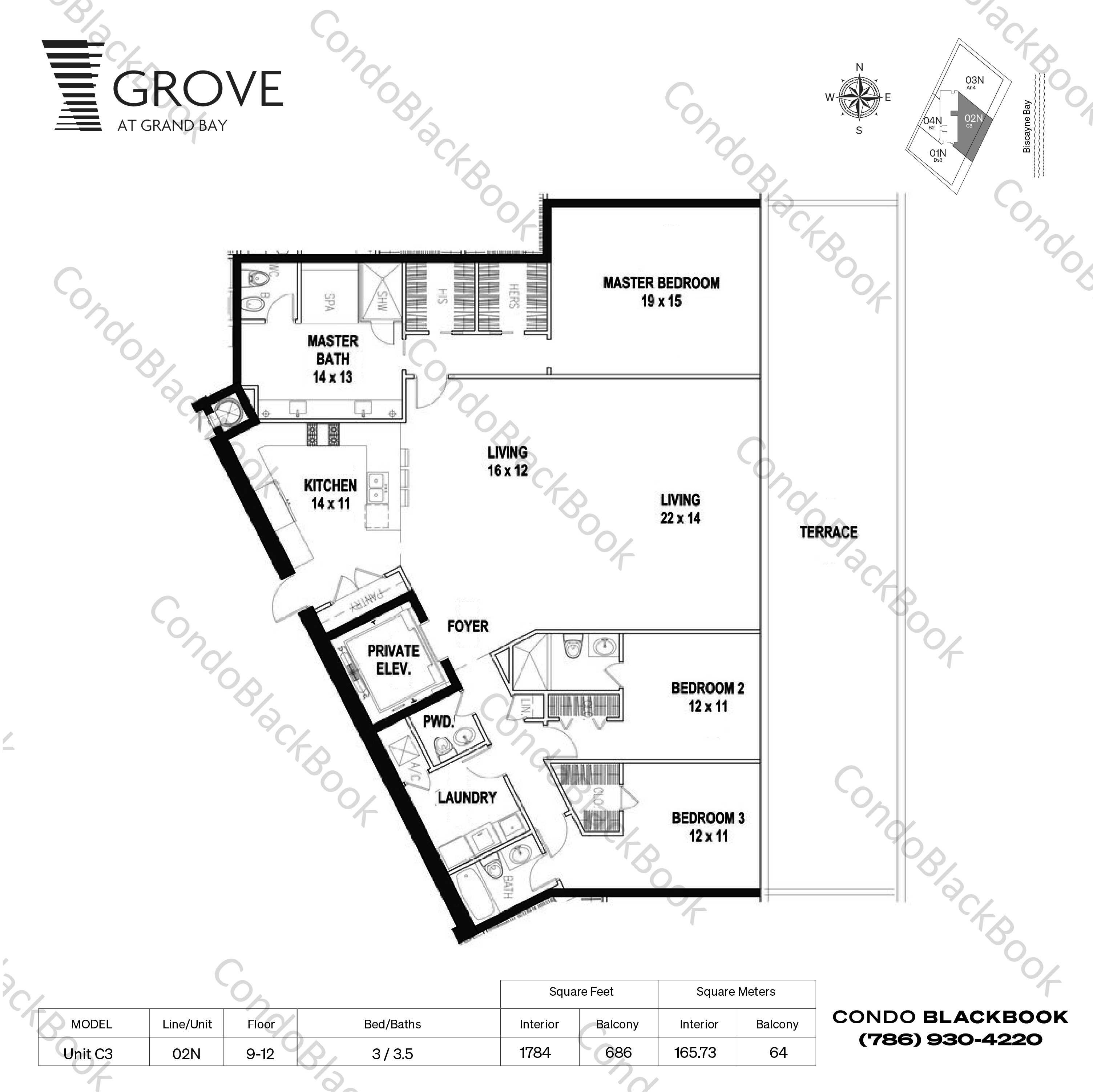 Grove at Grand Bay Unit 1202N Condo in Coconut Grove Miami Condos