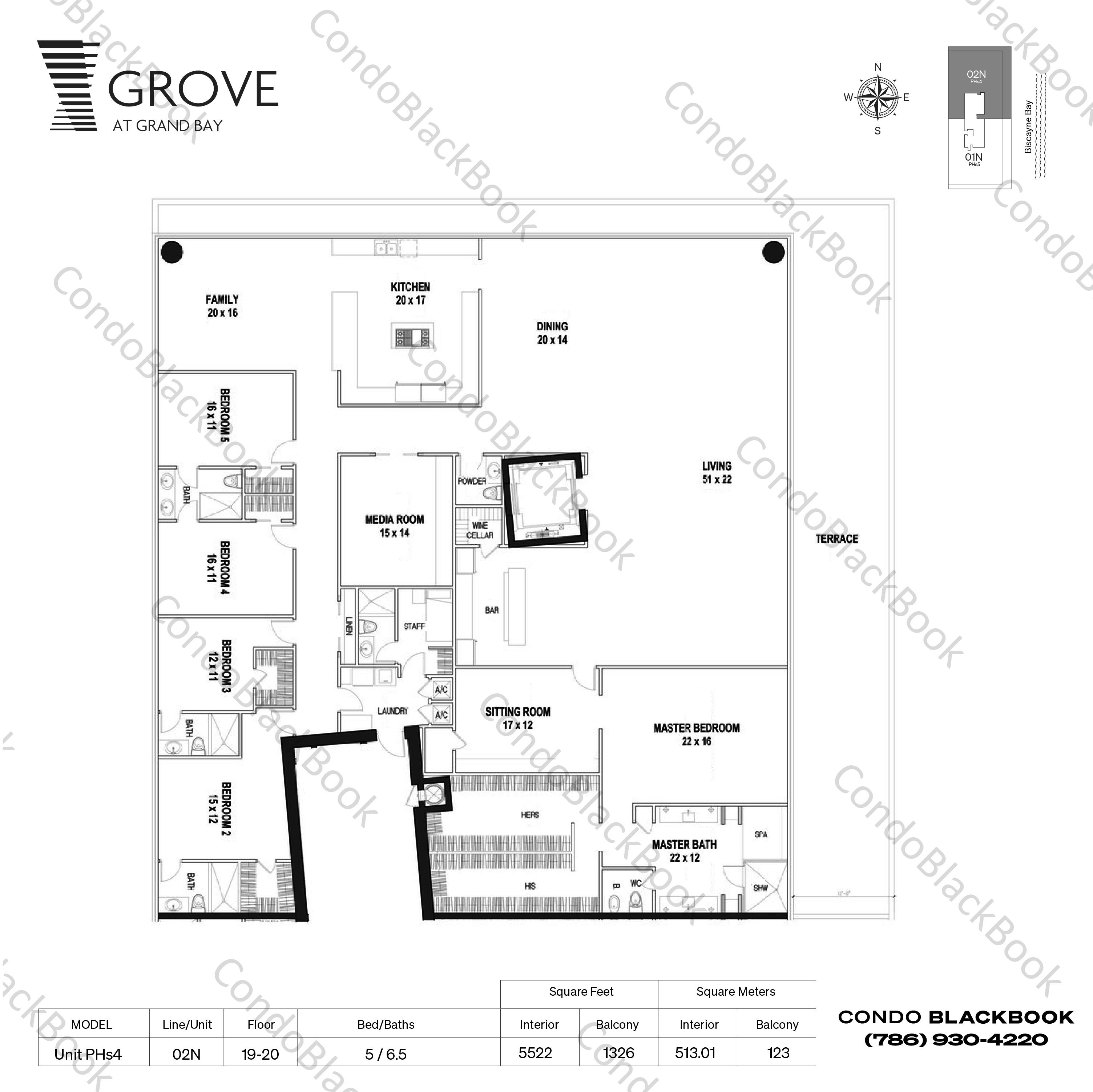 Grove at Grand Bay Unit 1902N Condo in Coconut Grove Miami Condos