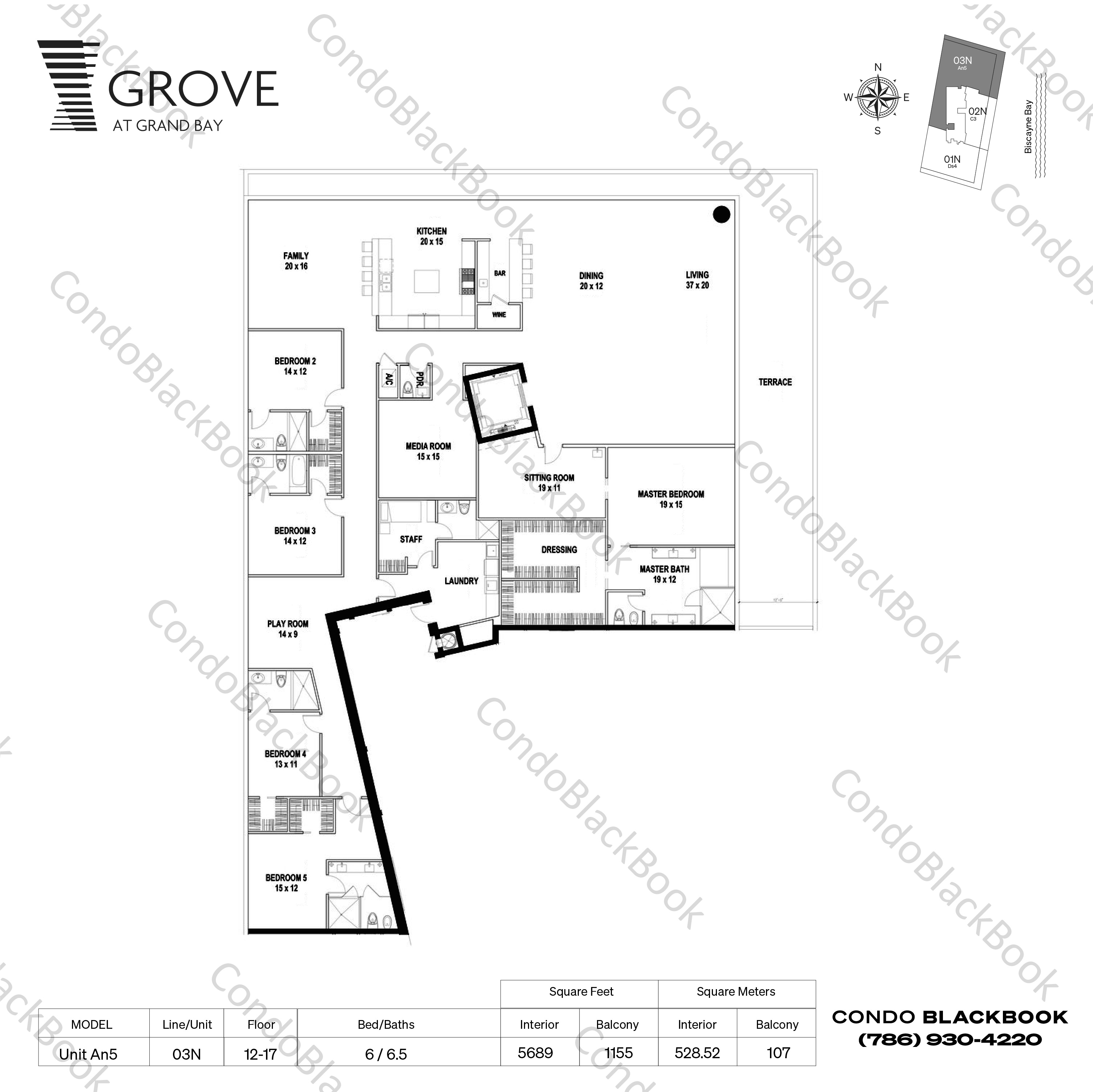 Grove at Grand Bay Unit 1603N Condo for Sale in Coconut Grove Miami