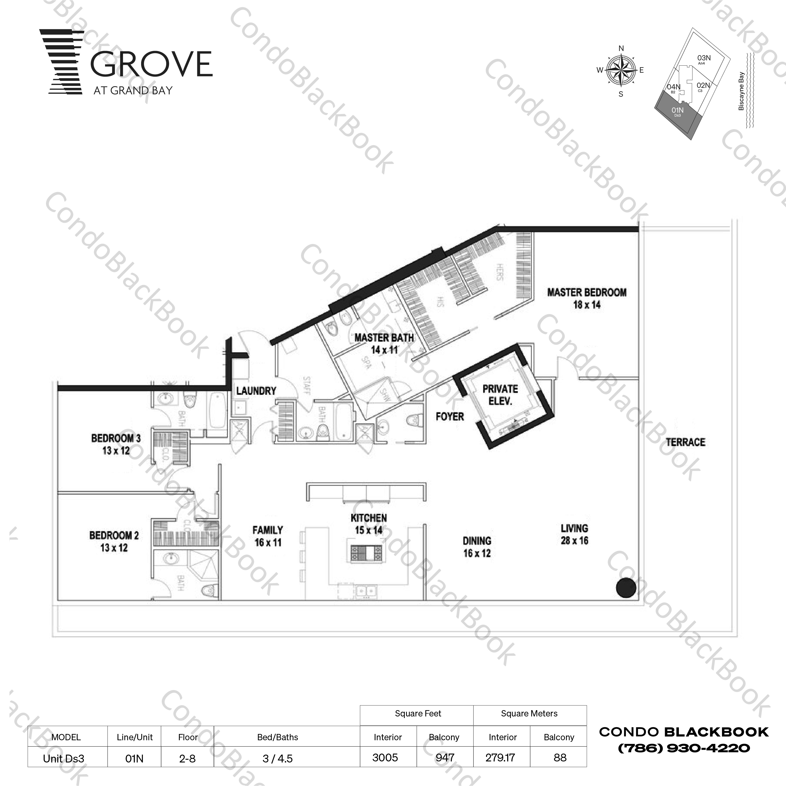 Grove at Grand Bay Unit 601N Condo for Sale in Coconut Grove Miami