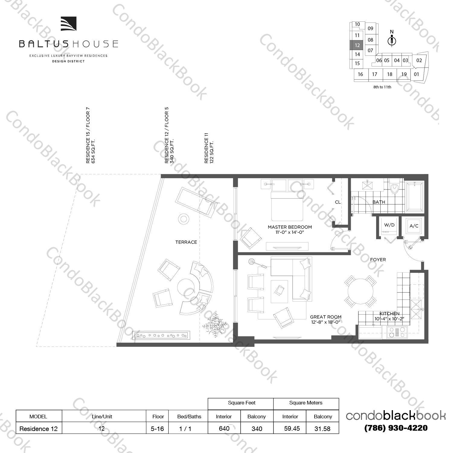 Baltus House Unit 512 Condo for Rent in Design District / Buena Vista