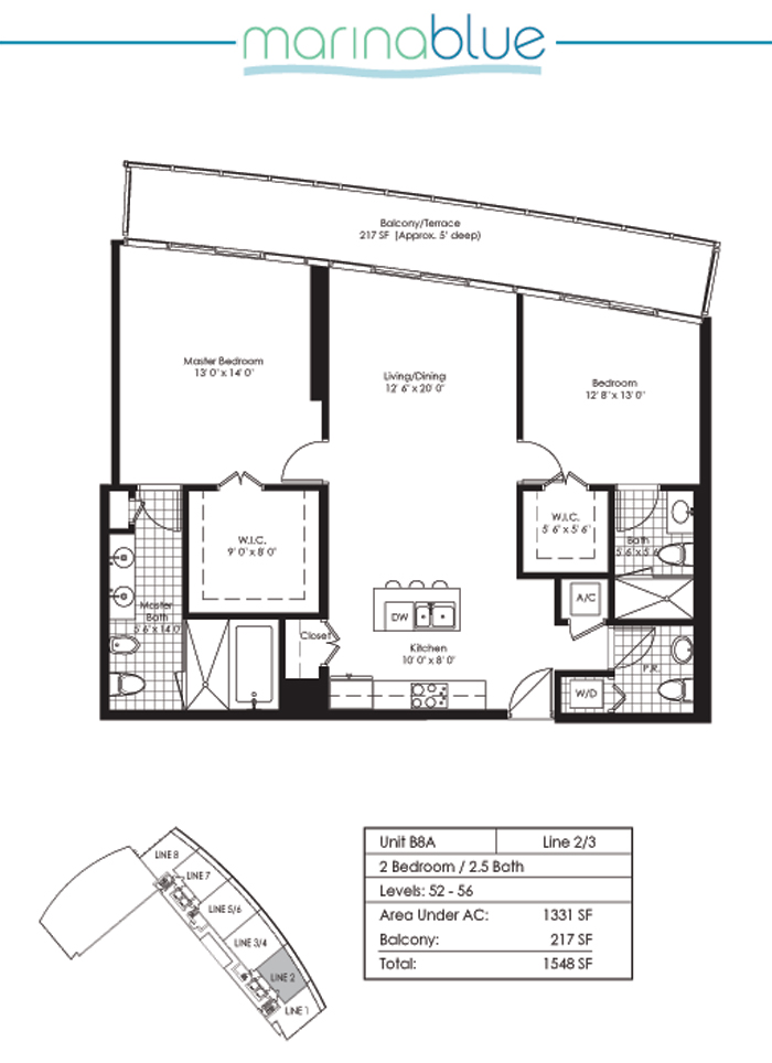 Marina Blue Unit 5202 Condo for Rent in Downtown Miami Miami Condos