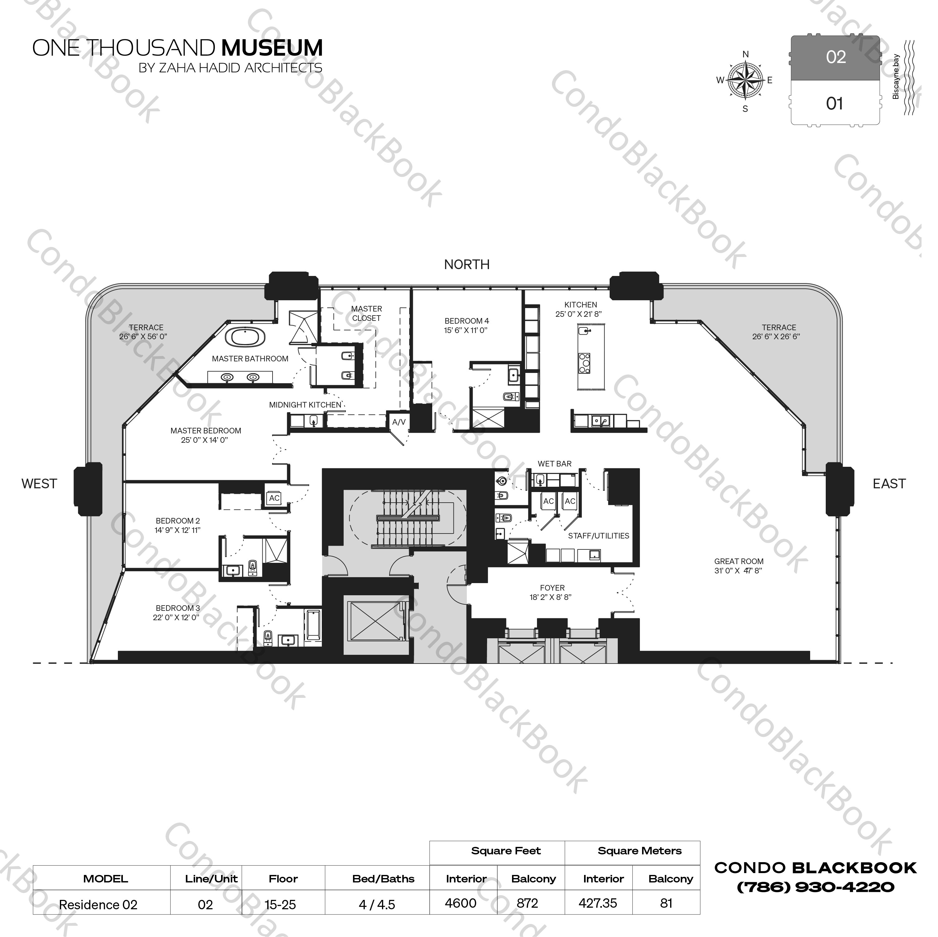 One Thousand Museum Miami  Pricing, Photos & Floor Plans