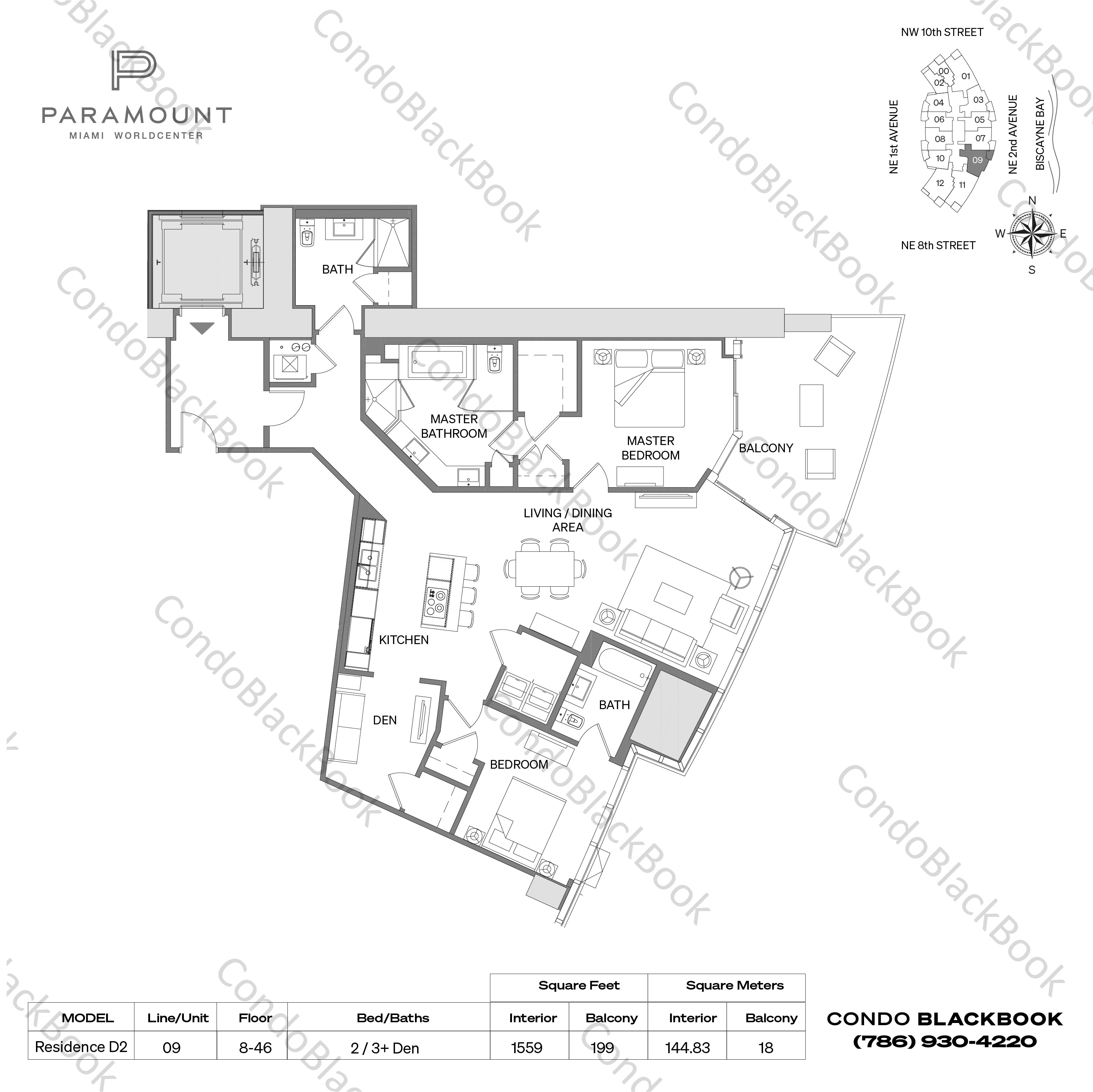 Paramount Miami Worldcenter Unit #Cabana 2809 Condo for Sale in