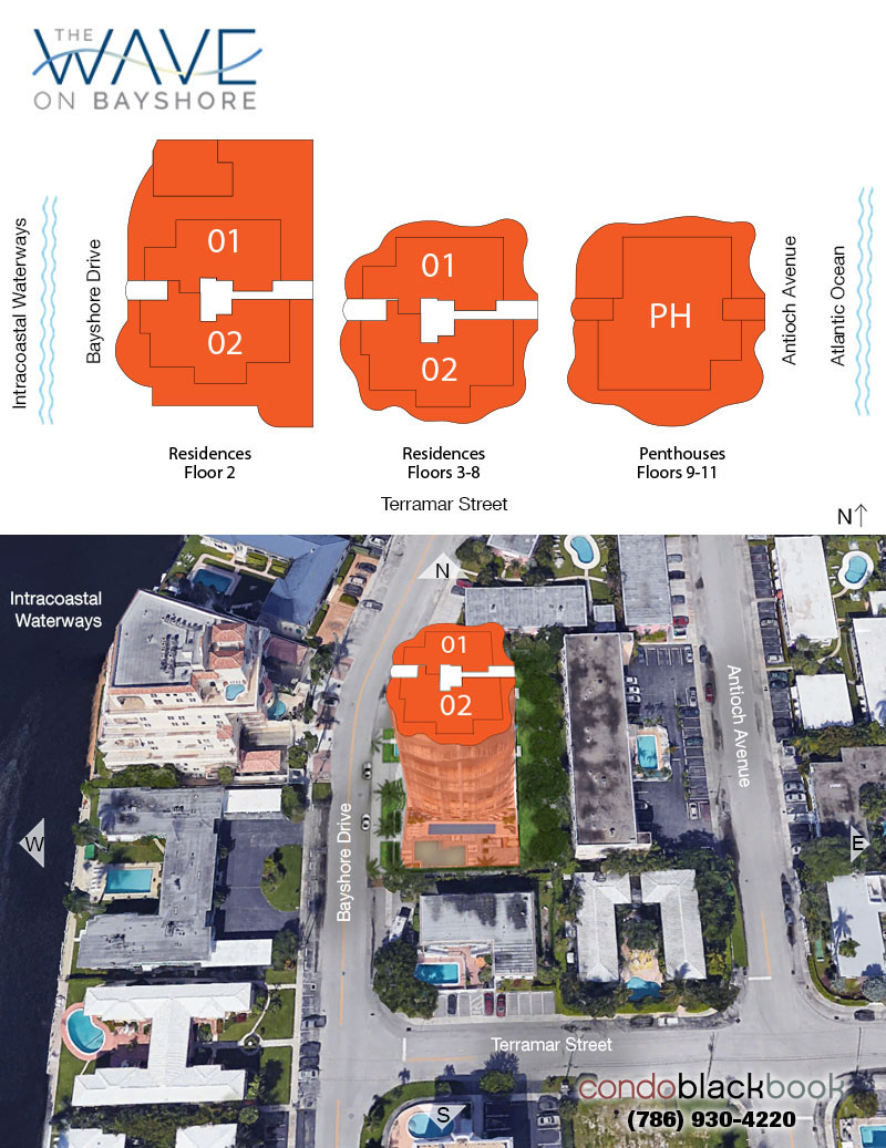 The Wave on Bayshore Floor Plans