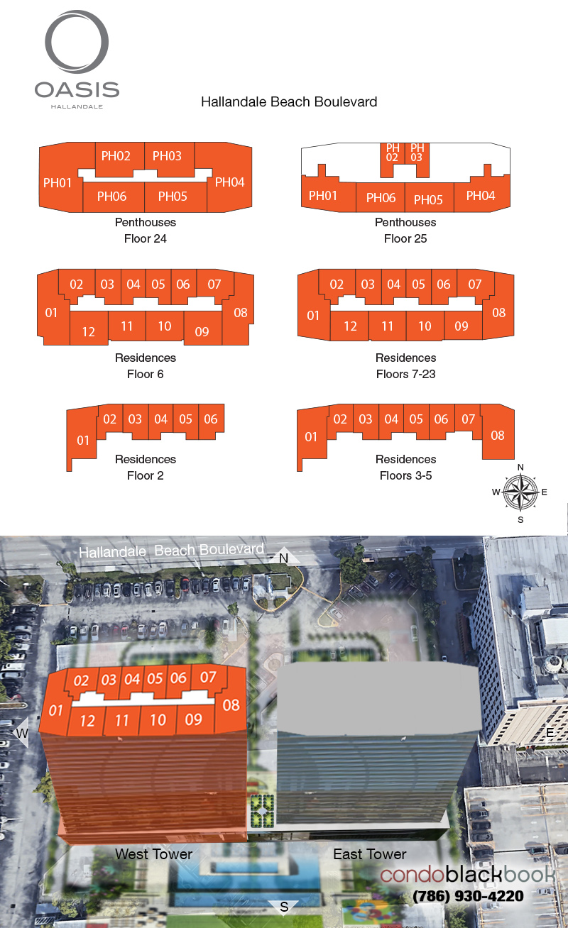Oasis Hallandale Floor Plans