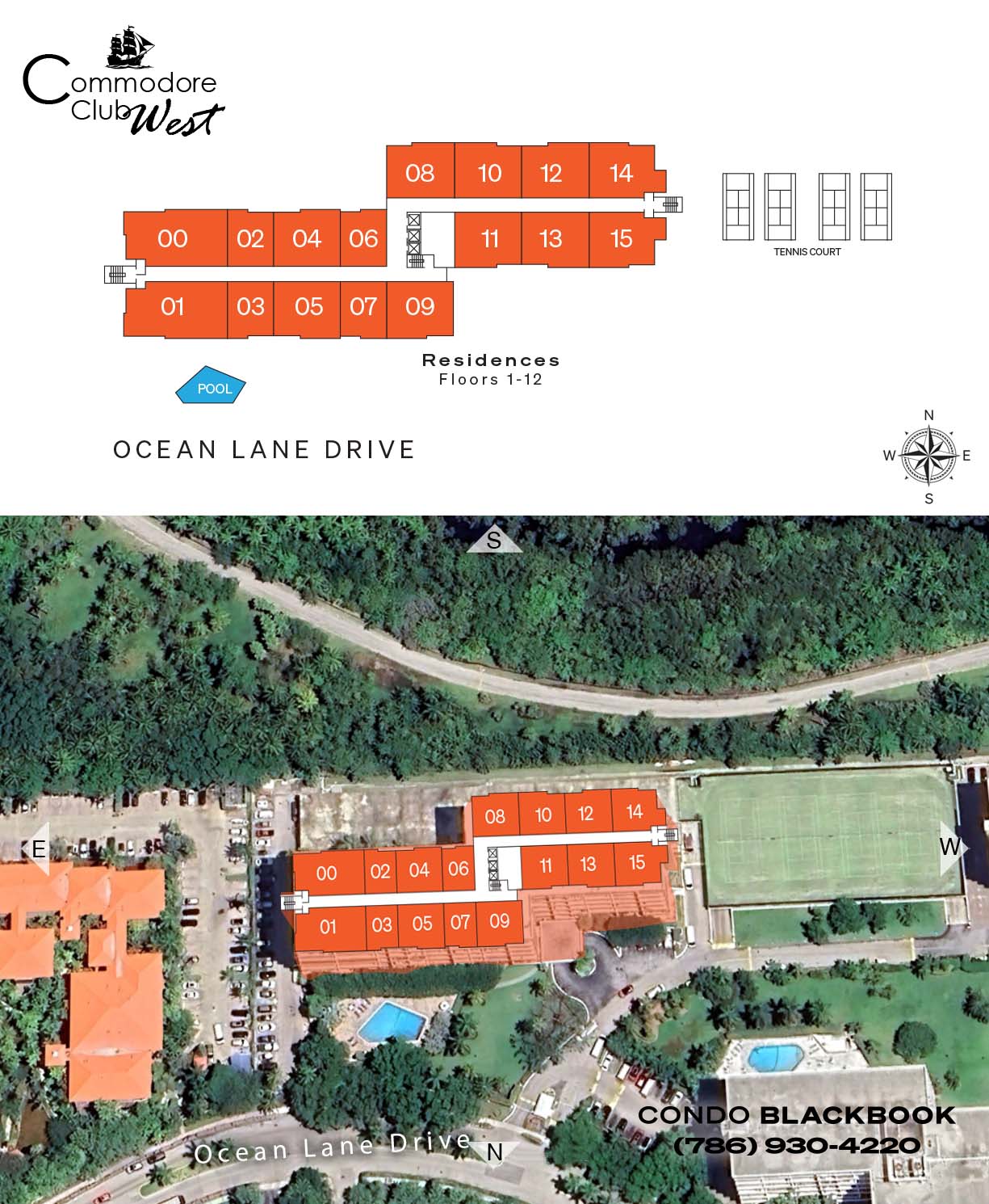 Commodore Club West Floor Plans
