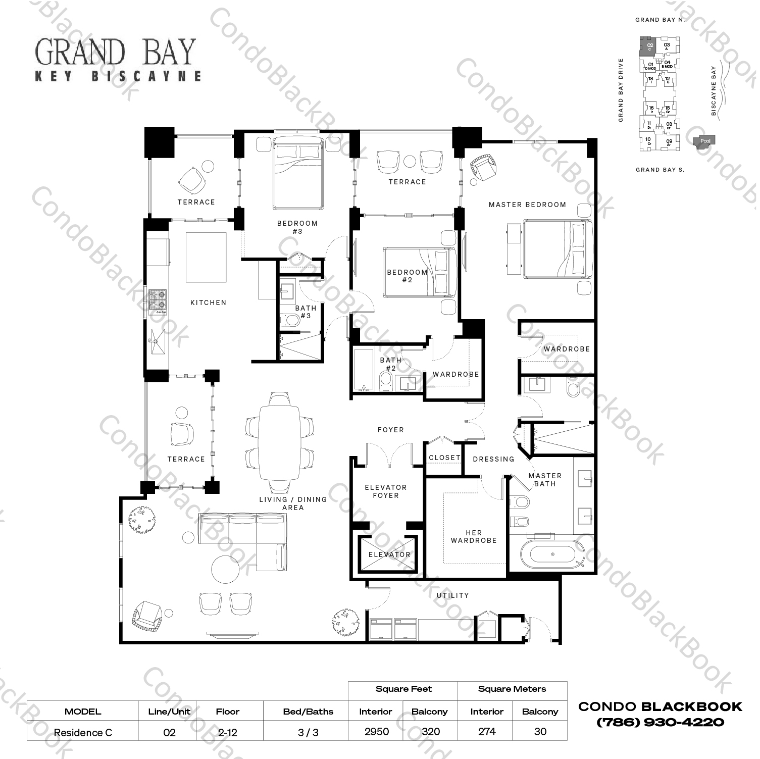 Grand Bay Residences Unit 1202 Condo in Key Biscayne CondoBlackBook