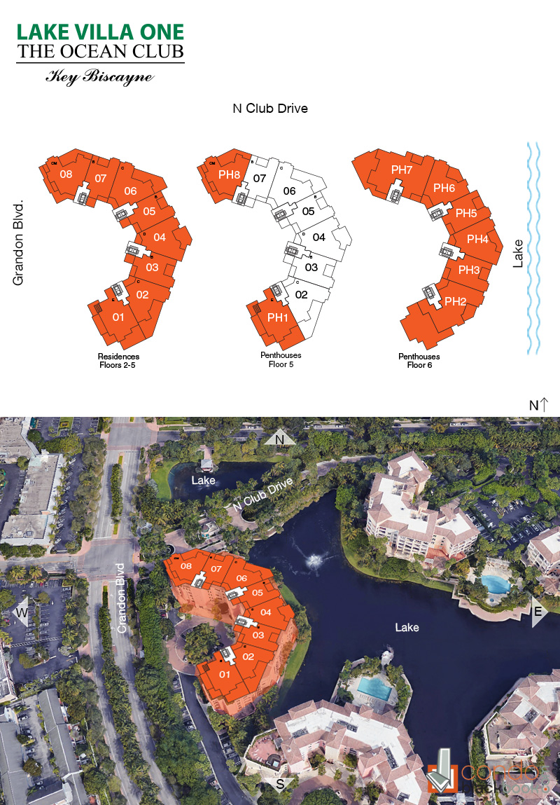 Ocean Club - Lake Villa One Floor Plans