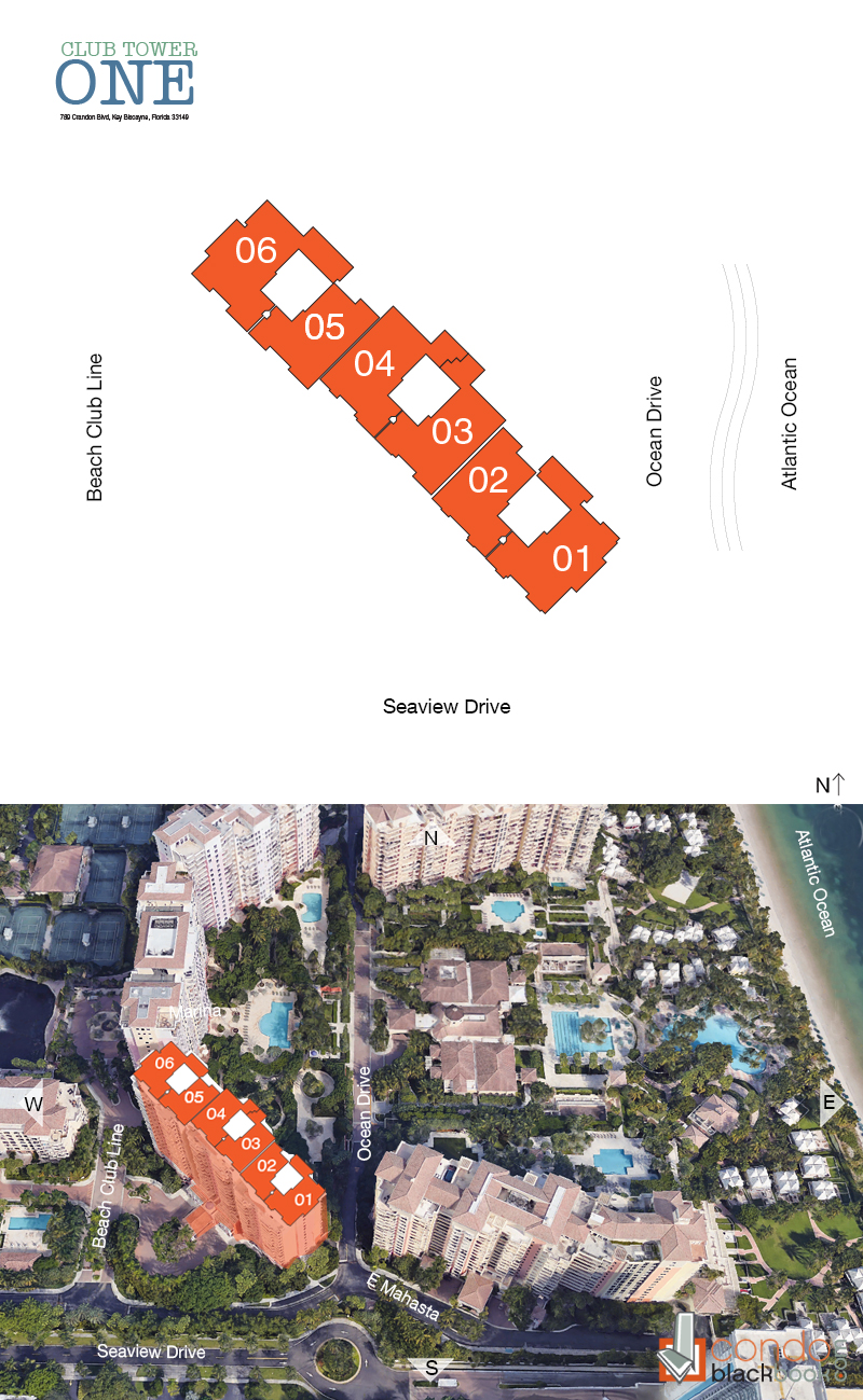 Ocean Club - Club Tower One Floor Plans