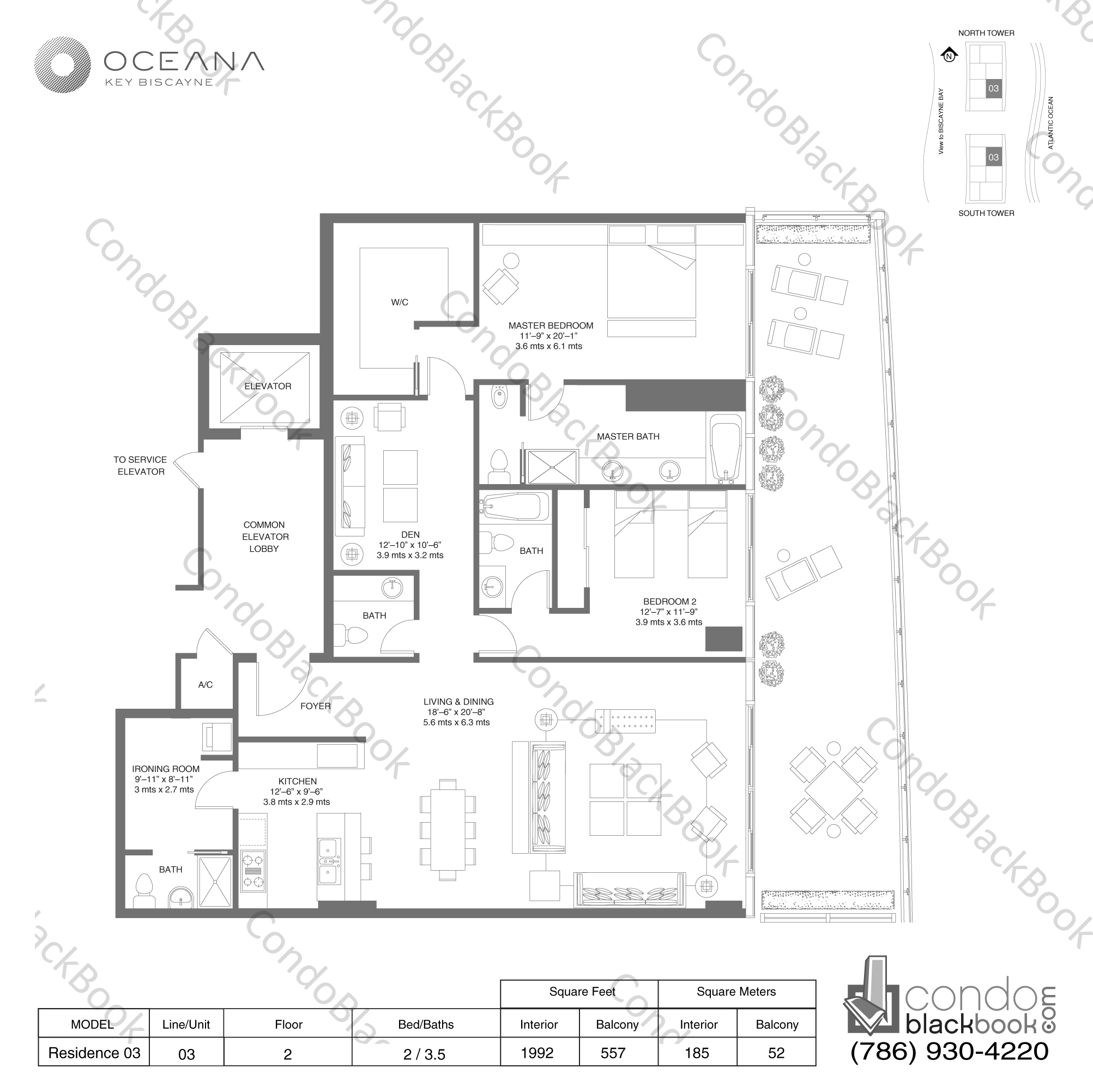 Oceana Key Biscayne Unit 203S Condo in Key Biscayne CondoBlackBook