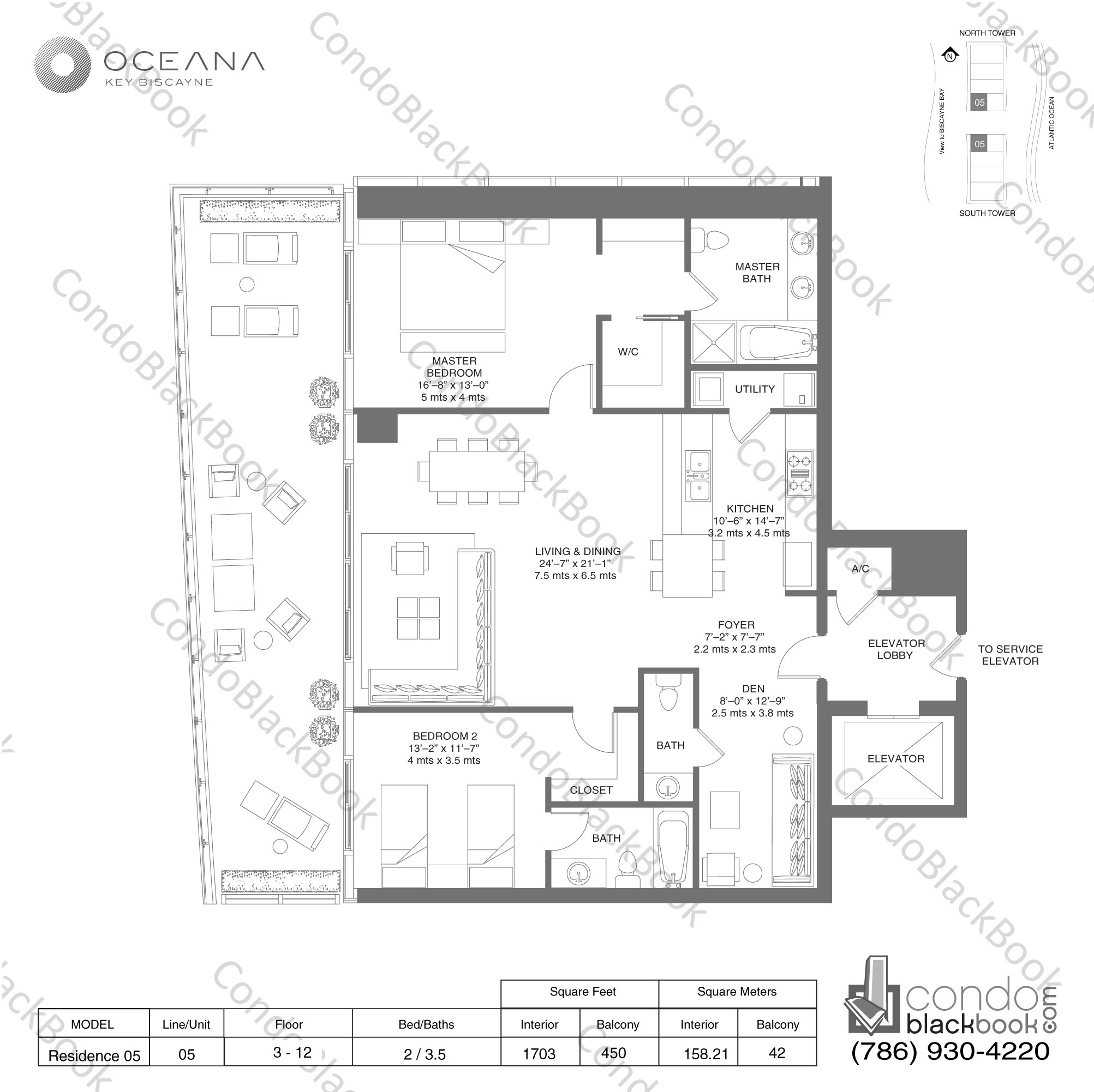Oceana Key Biscayne Unit 805S Condo in Key Biscayne CondoBlackBook