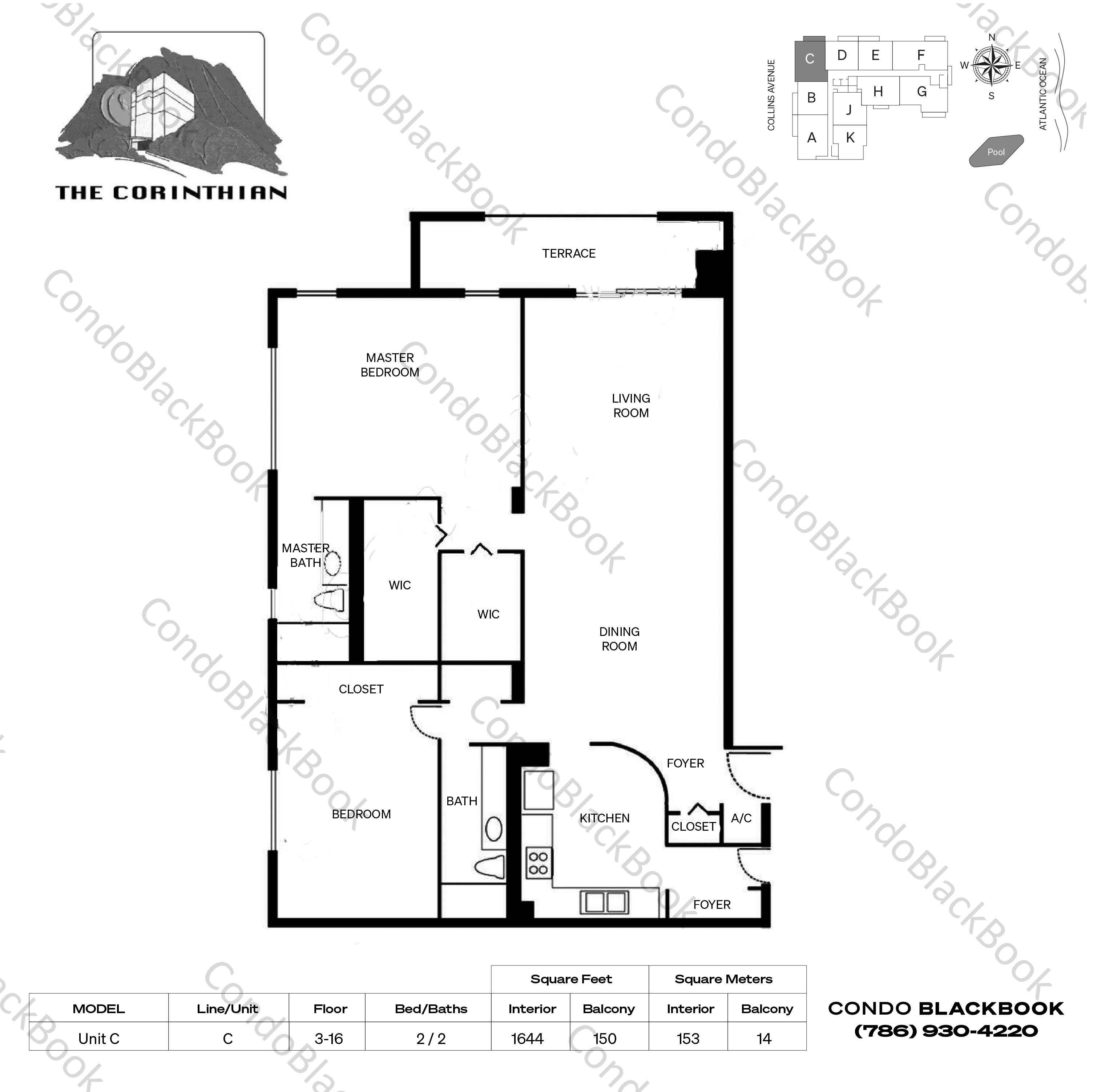 Corinthian Condo Unit 9C Condo for Rent in MidBeach Miami Beach