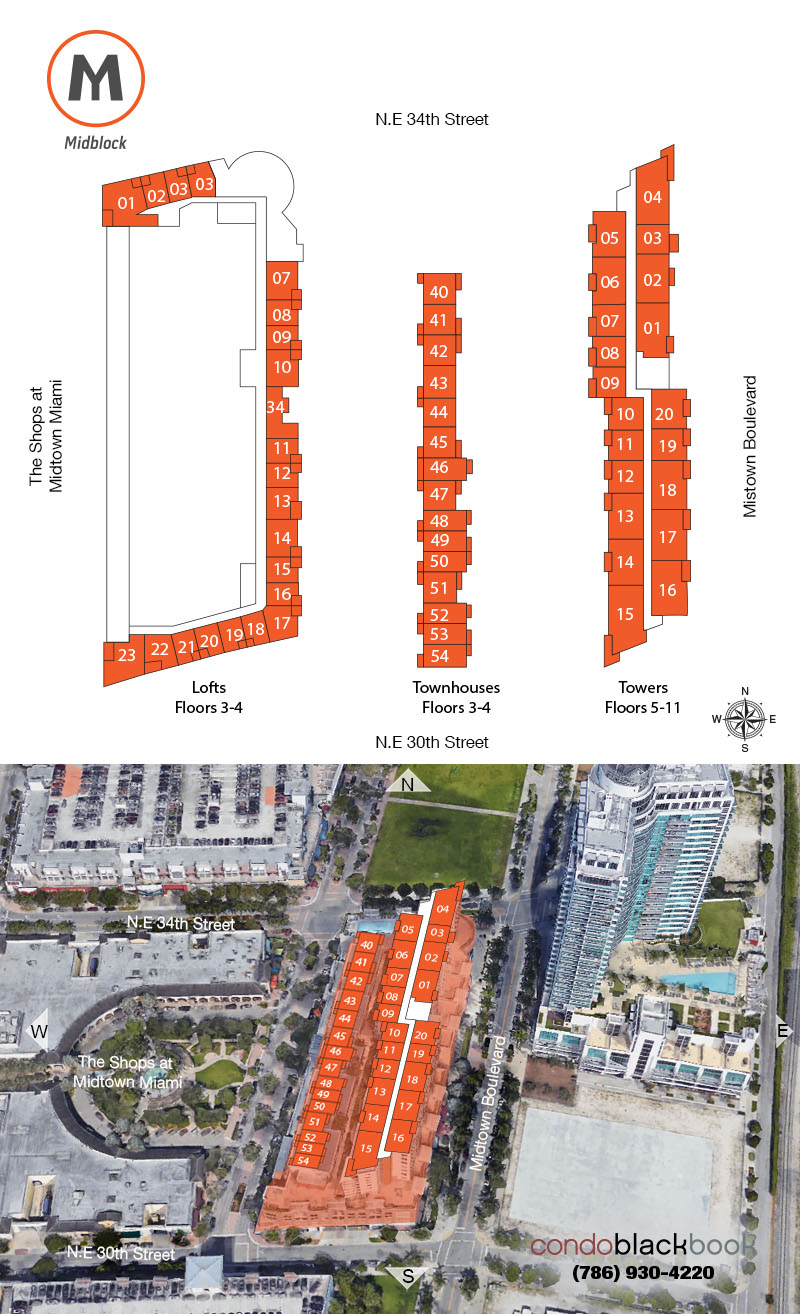 Midblock Condominium Floor Plans