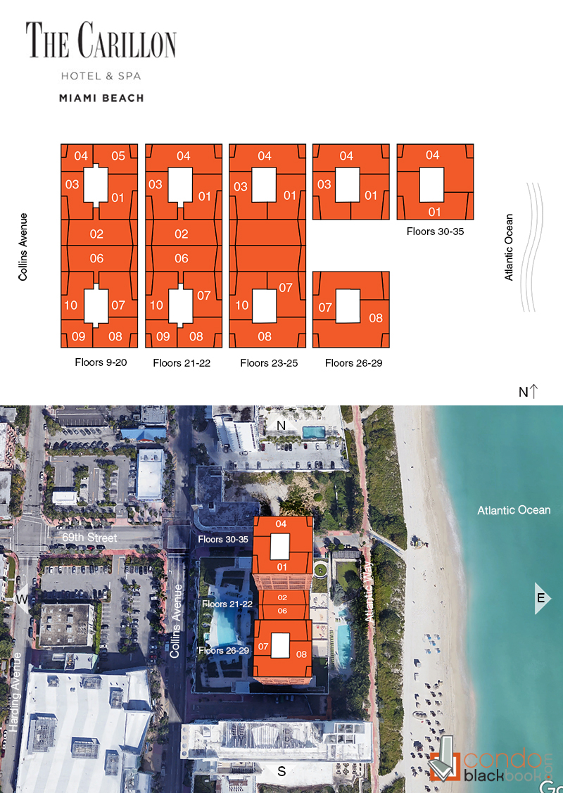 Carillon Condo North Tower Floor Plans