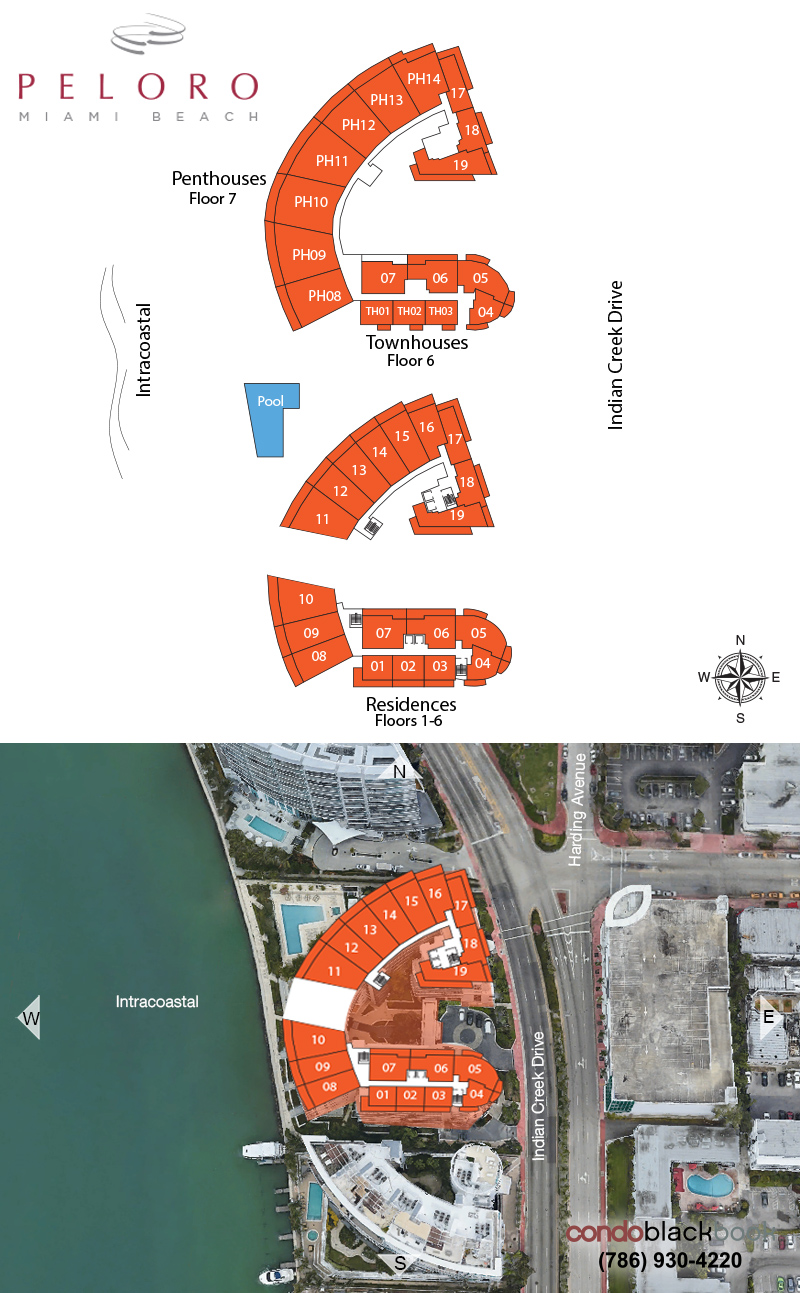 Peloro Miami Beach Floor Plans