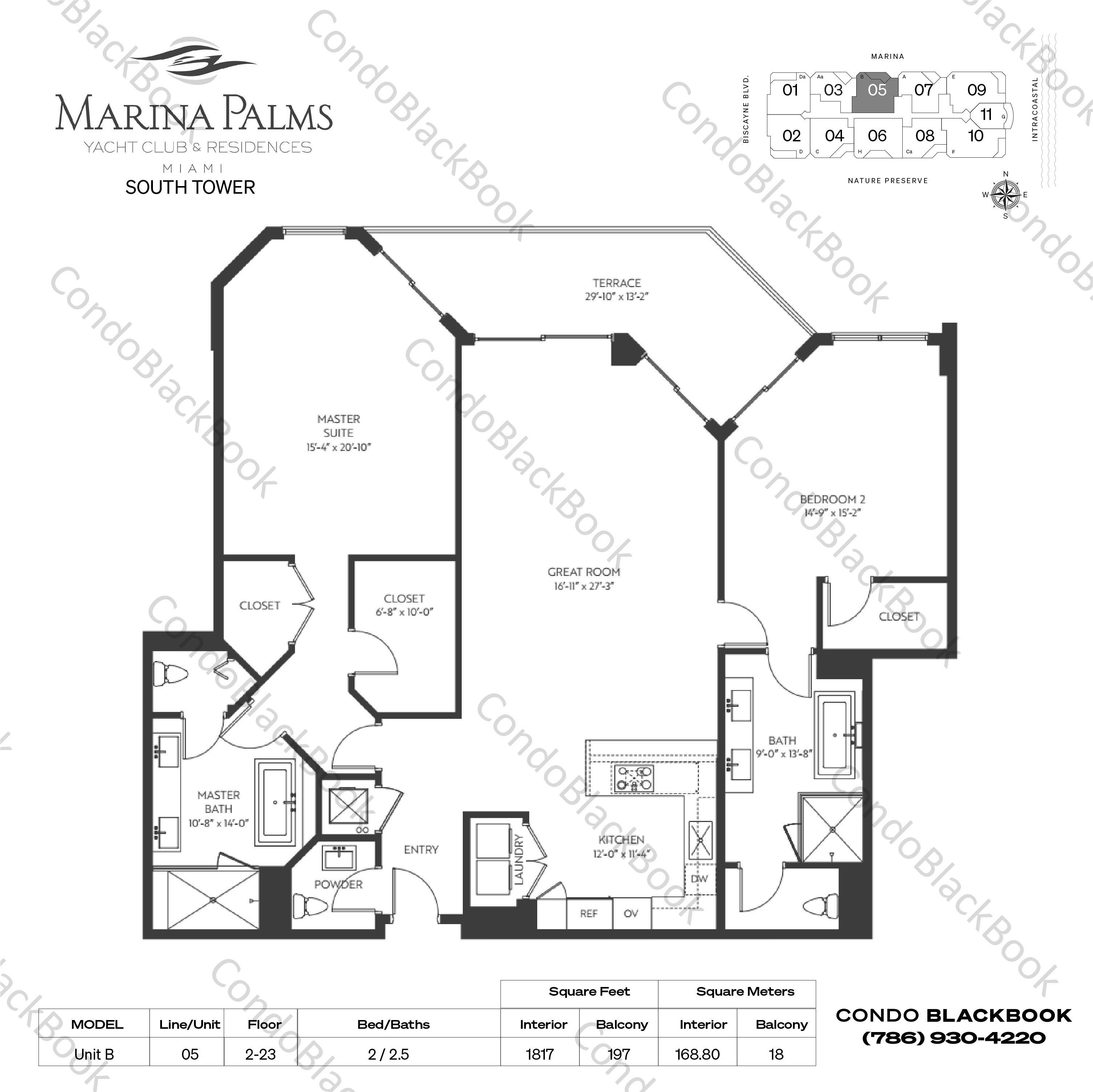 Marina Palms Yacht Club and Residences South Tower Unit #1105 Condo in