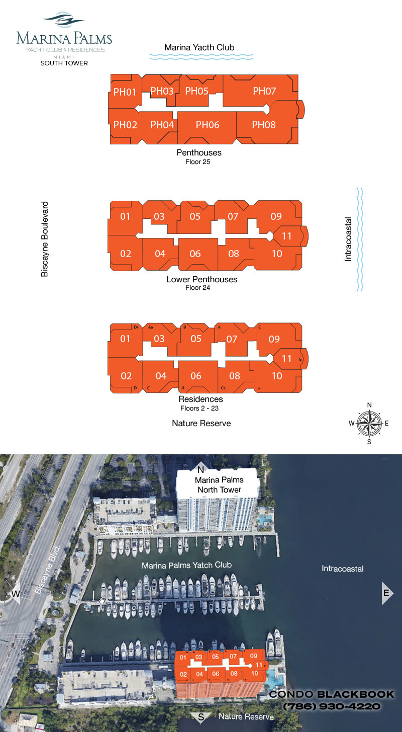Marina Palms Yacht Club and Residences South Tower Floor Plans
