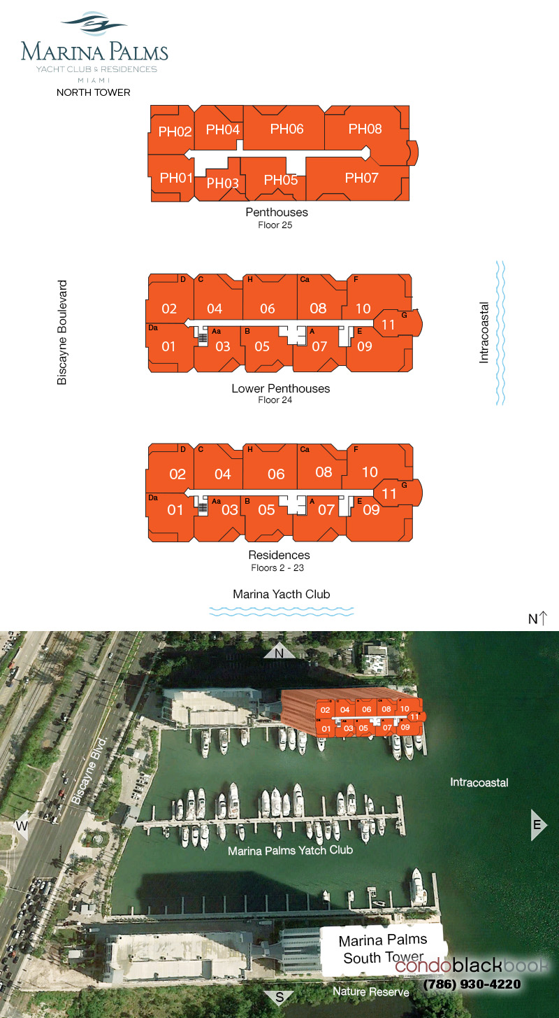Marina Palms Yacht Club and Residences North Tower Floor Plans