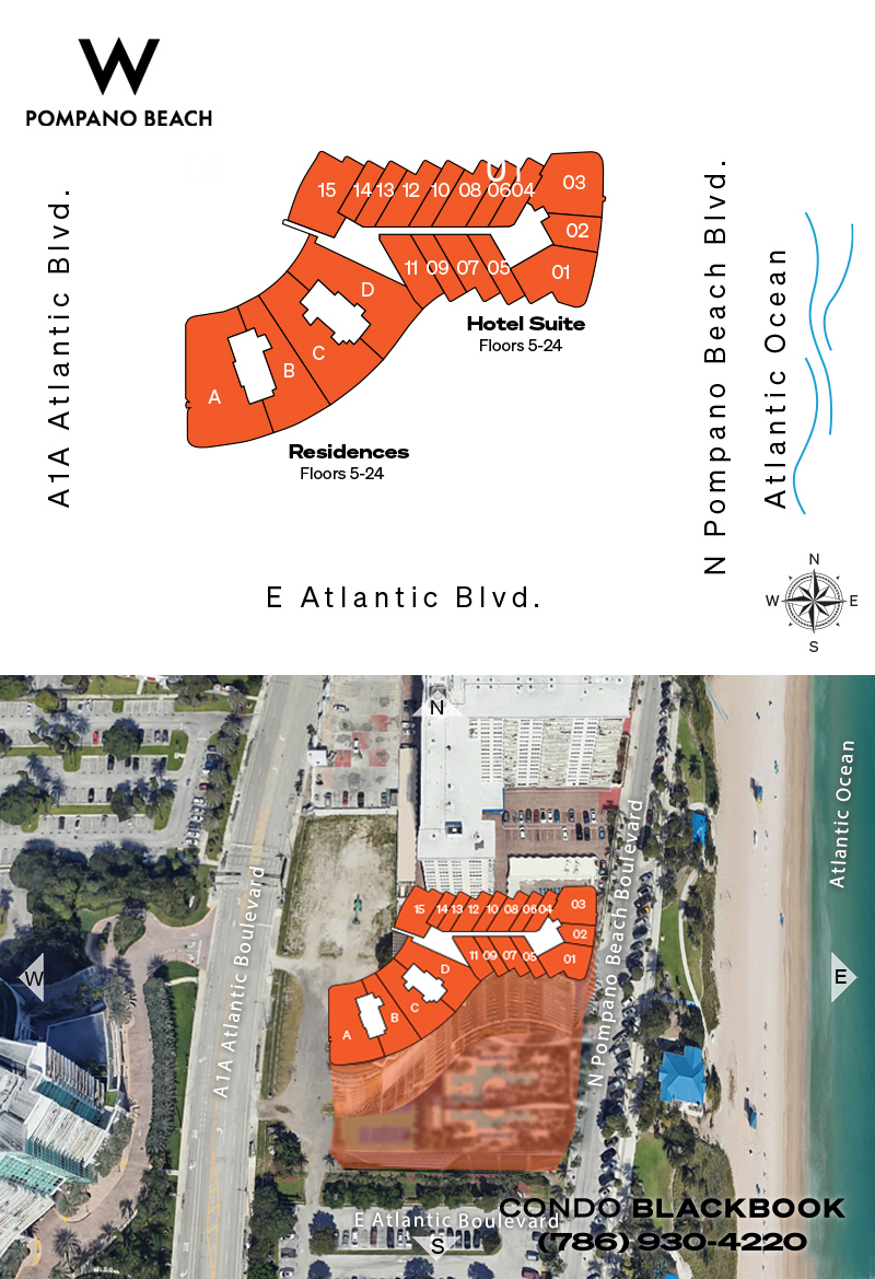 W Pompano Beach Hotel & Residences Floor Plans