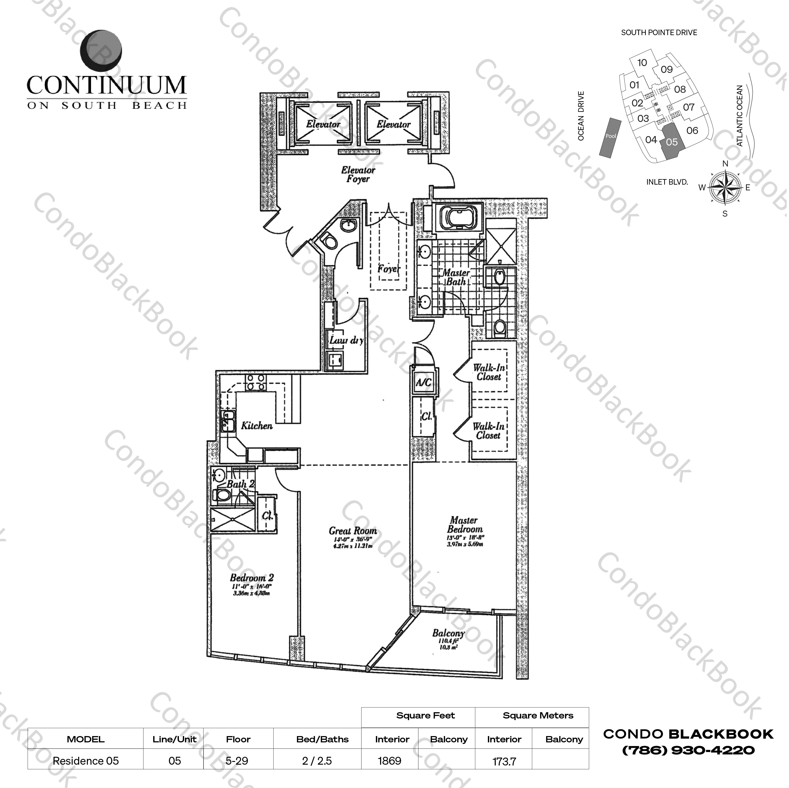 Continuum I South Unit 805 Condo in South Beach Miami Beach Condos