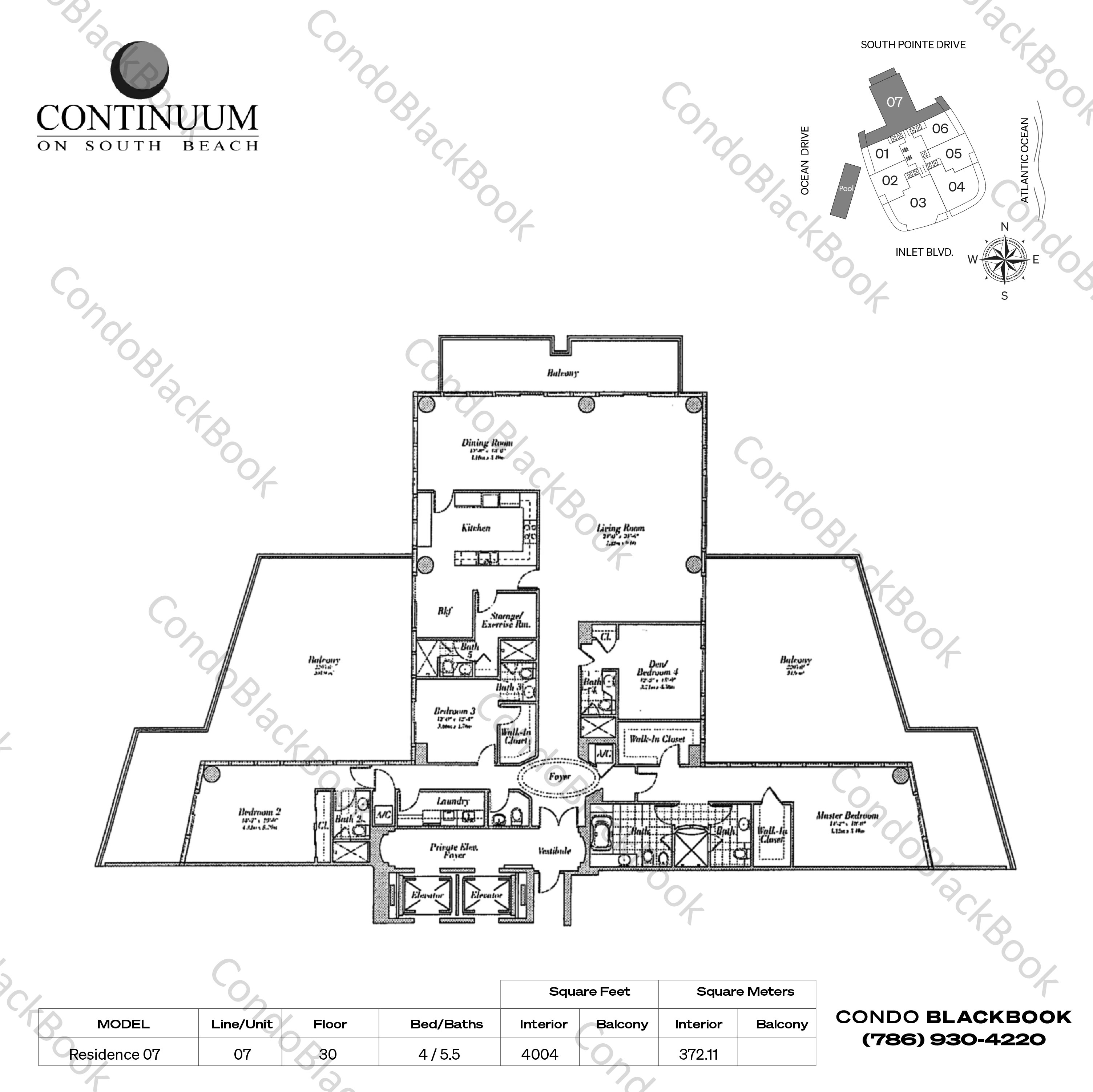 Continuum I South Unit 3007 Condo for Sale in South Beach Miami