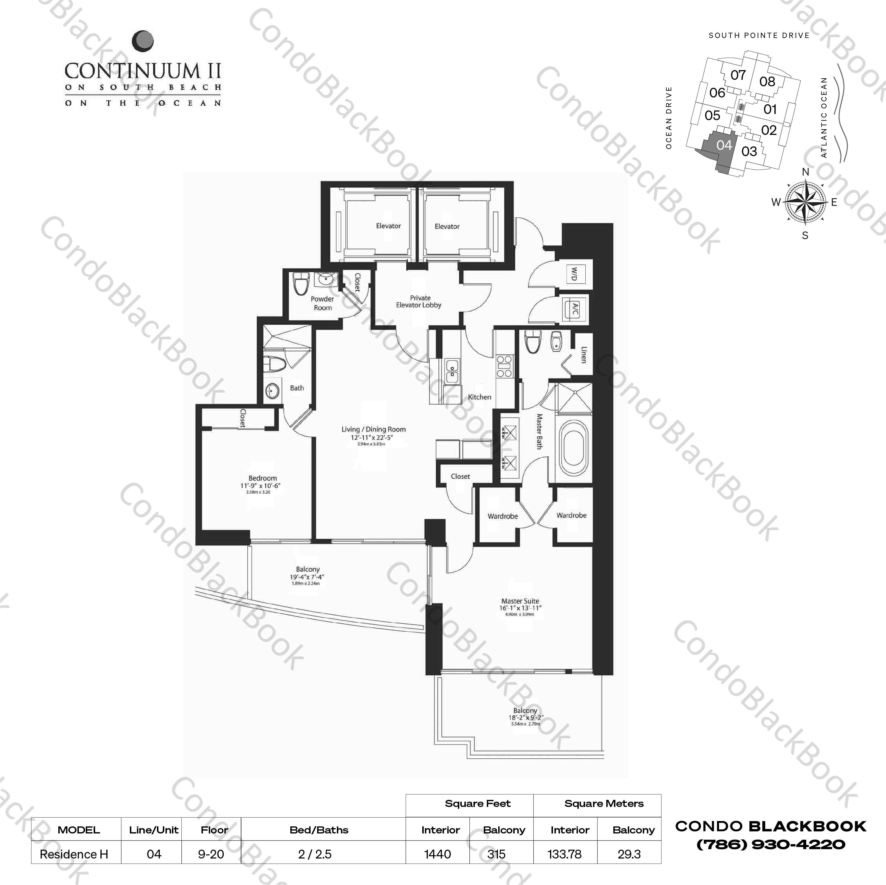 Continuum II North Unit 1104 Condo in South Beach Miami Beach Condos