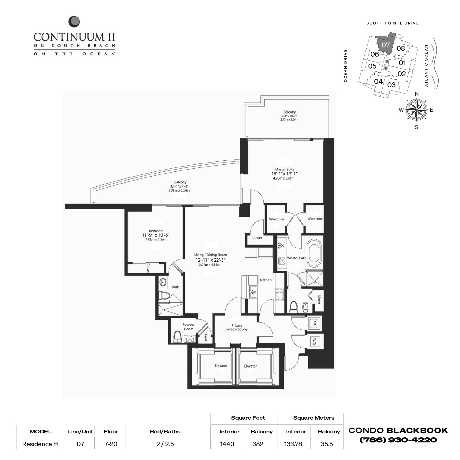 Continuum II North Unit 707 Condo for Sale in South Beach Miami