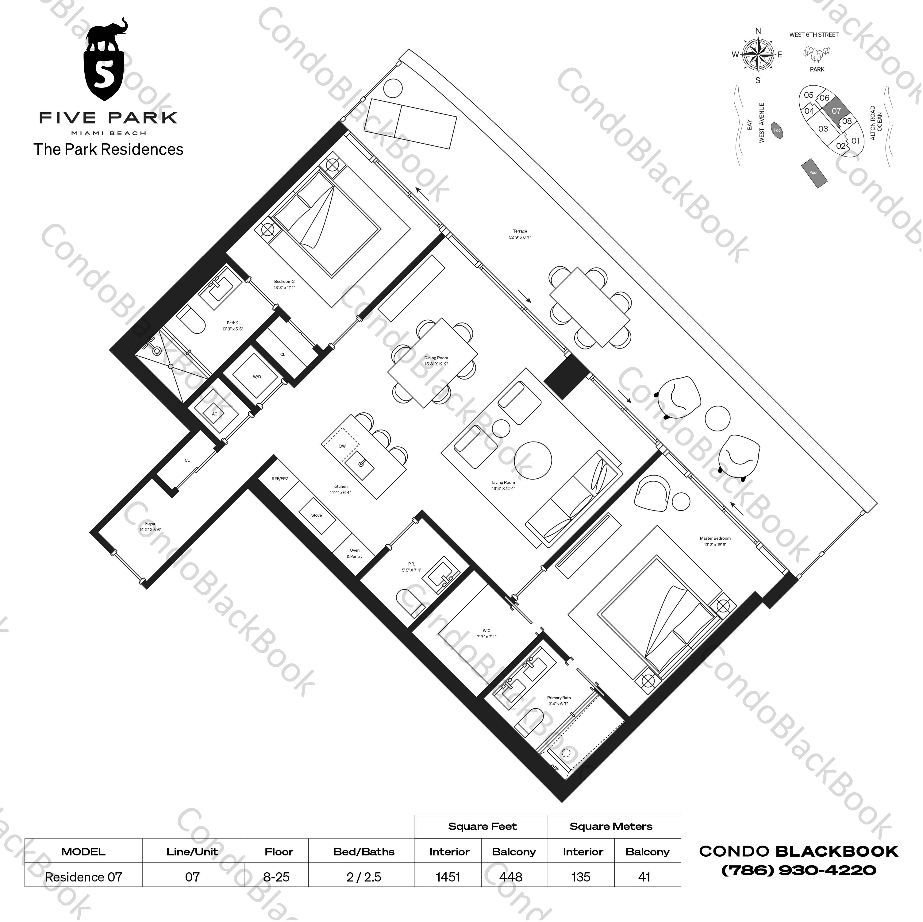 Five Park Unit 1207 Condo in South Beach Miami Beach Condos
