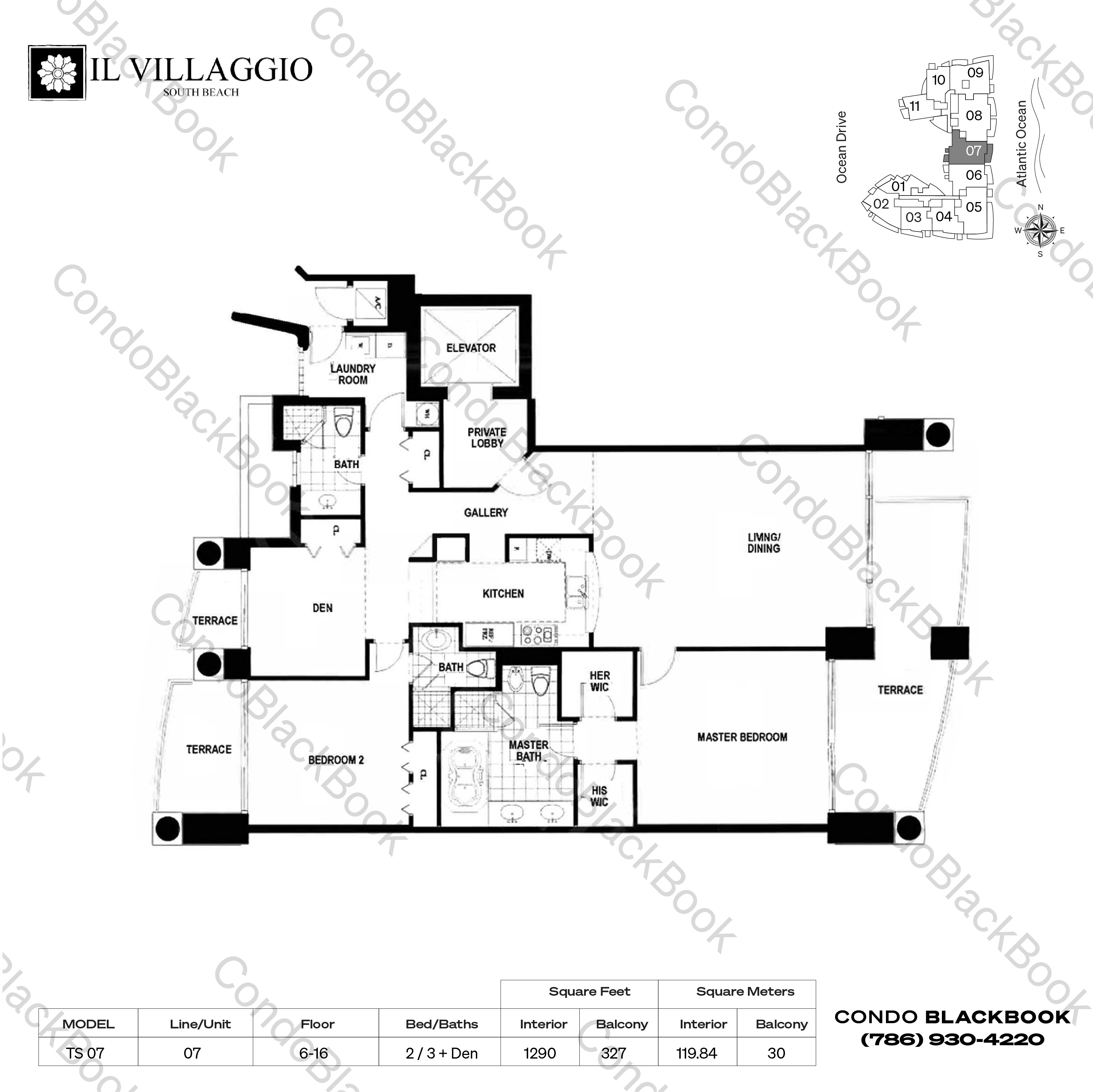 Il Villaggio Unit 707 Condo in South Beach Miami Beach Condos