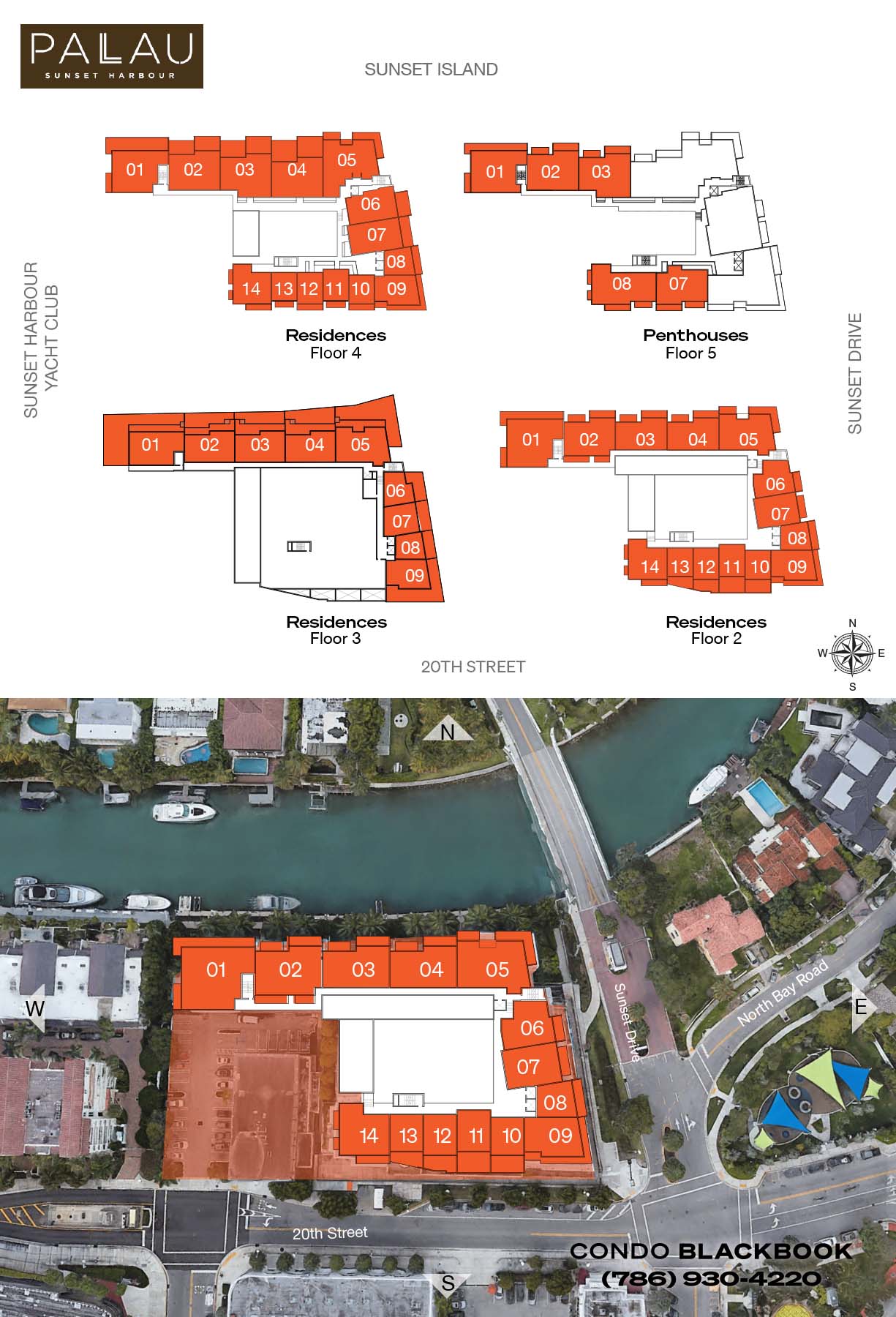 Palau Sunset Harbour Floor Plans